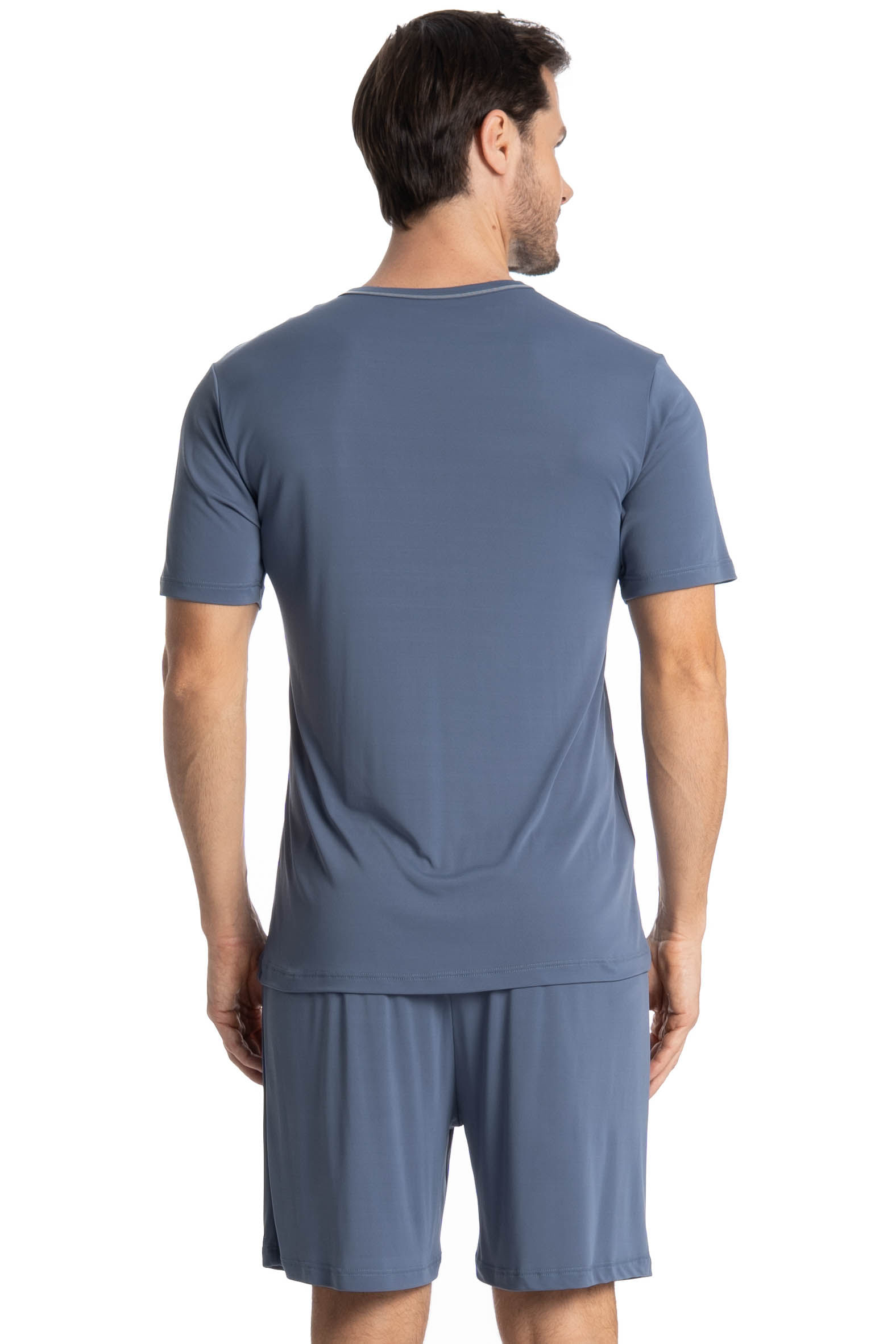 Pijama Masculino Curto Rafael Tombini Azul marinho-2 - Imagem 2