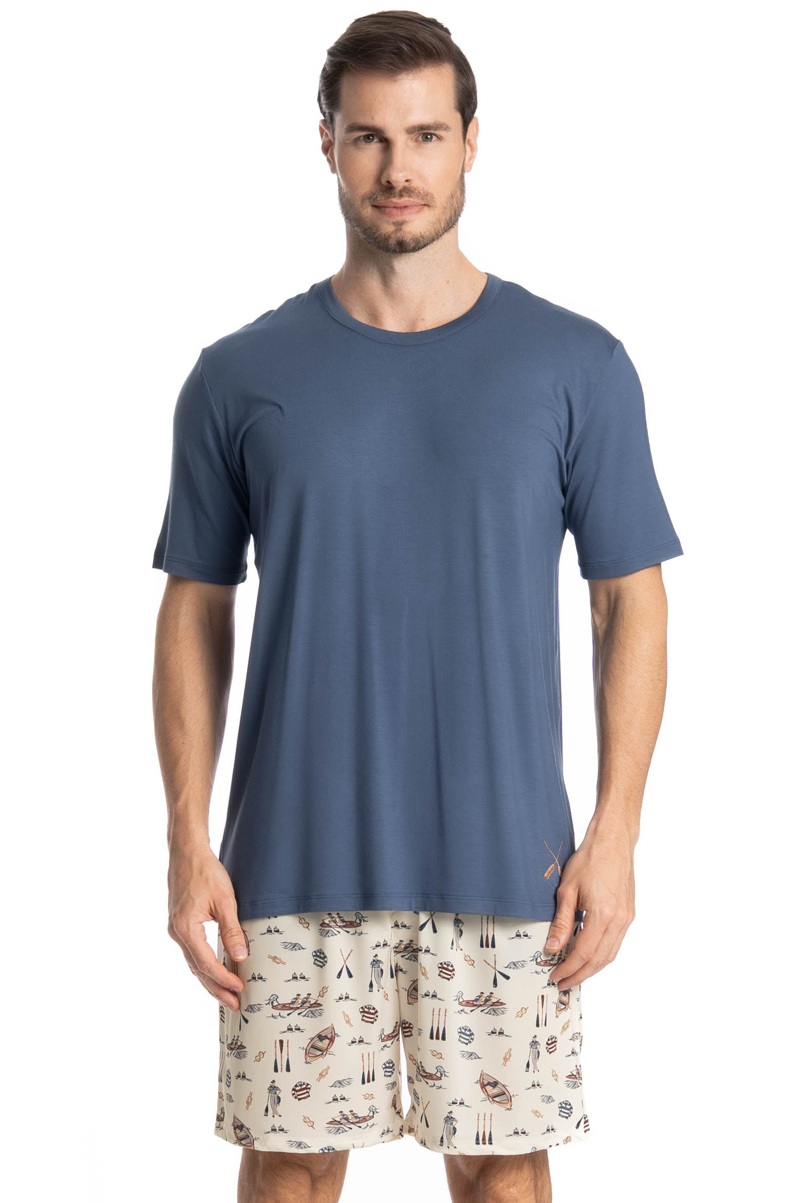 Pijama Curto Joaquim Azul-2 - Imagem 1