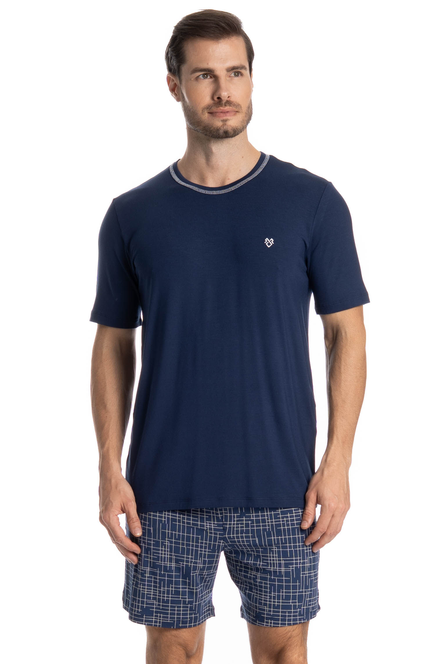 Pijama Luigi Curto Azul-marinho - Imagem 1