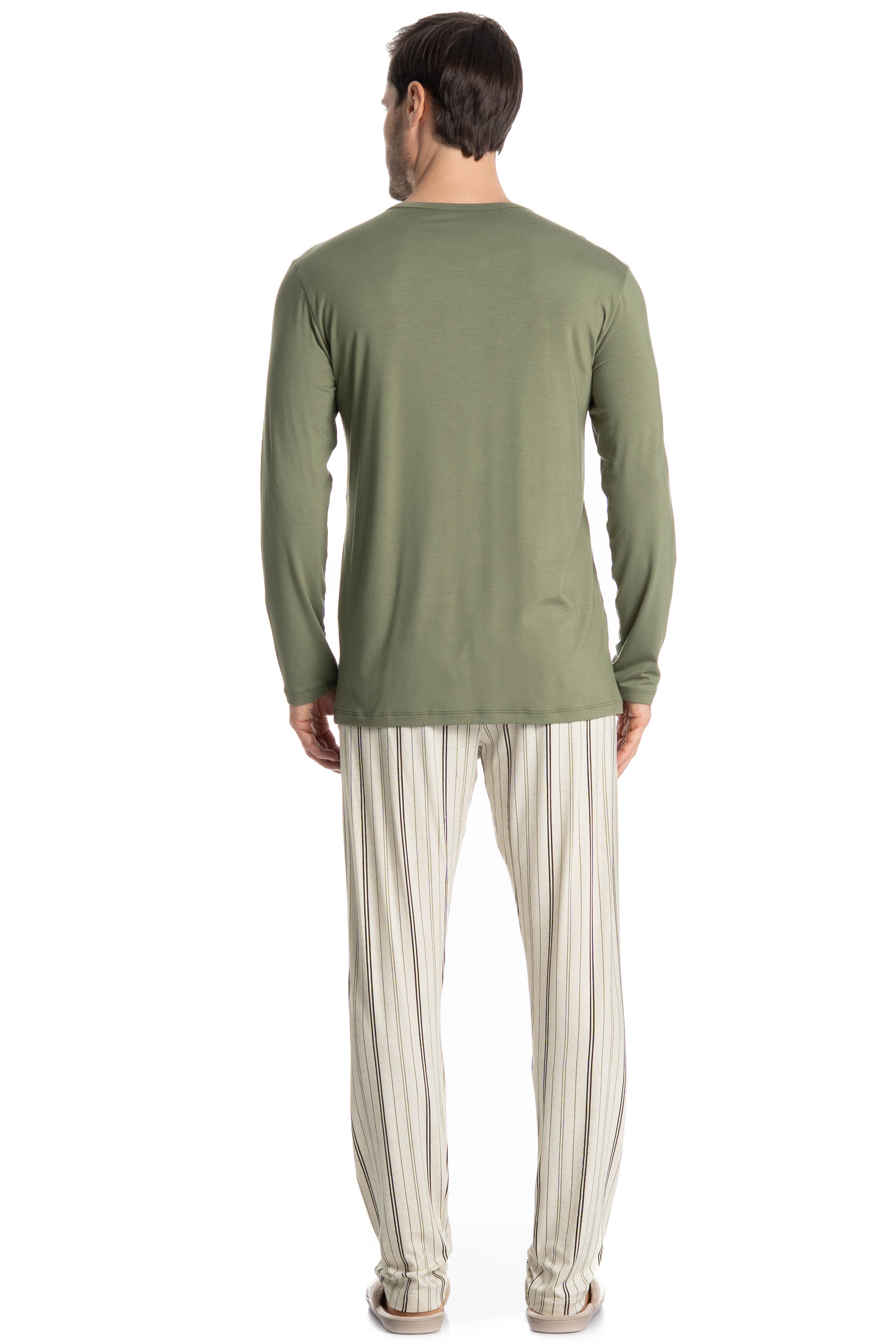 Pijama Masculino Longo Bernardo Verde - Imagem 2