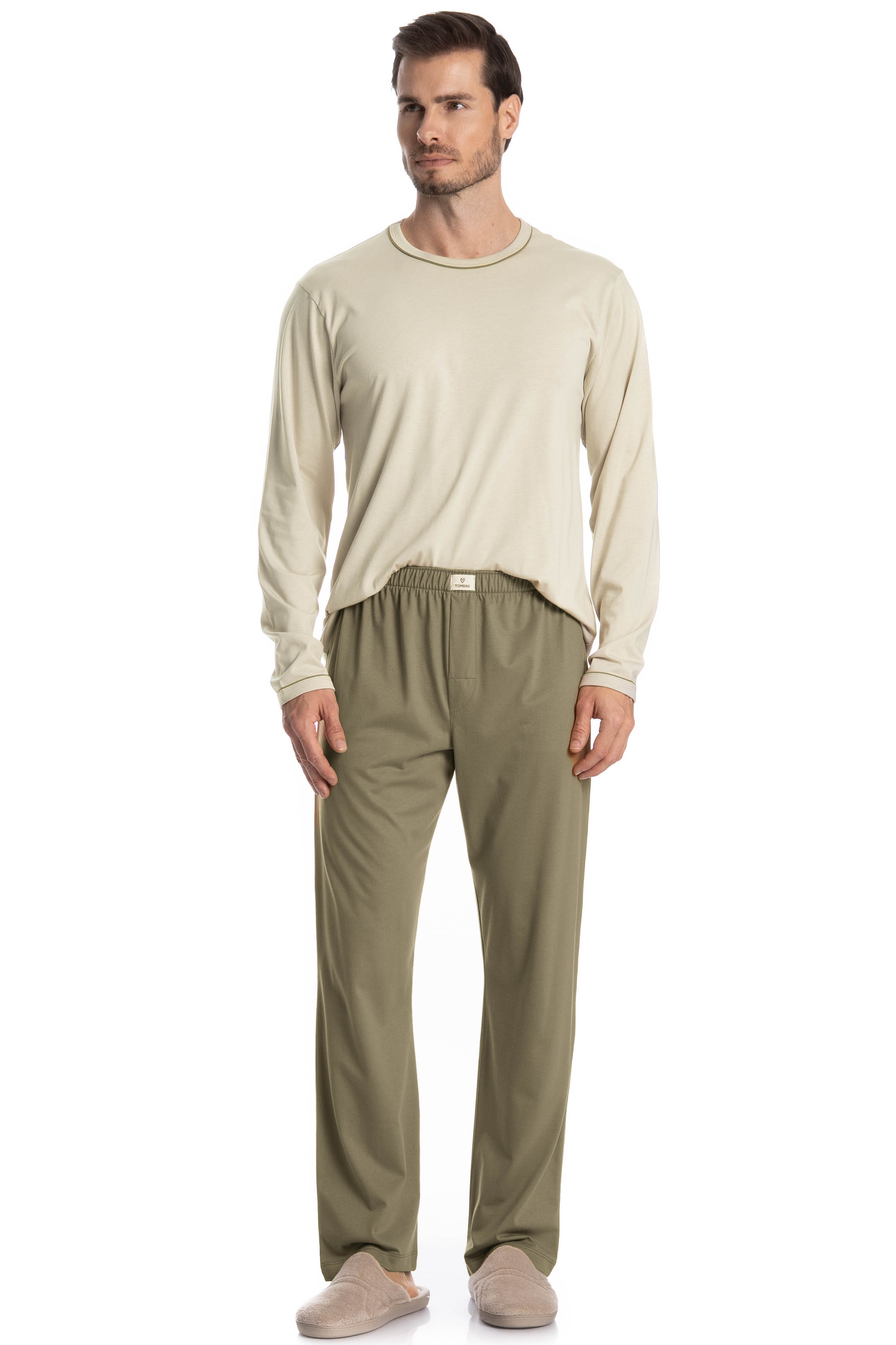 Pijama Masculino Longo Dado Verde - Imagem 1