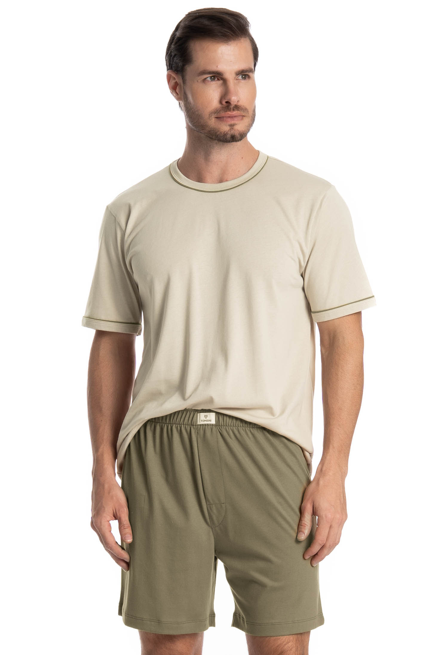 Pijama Masculino Curto Dado Verde - Imagem 1