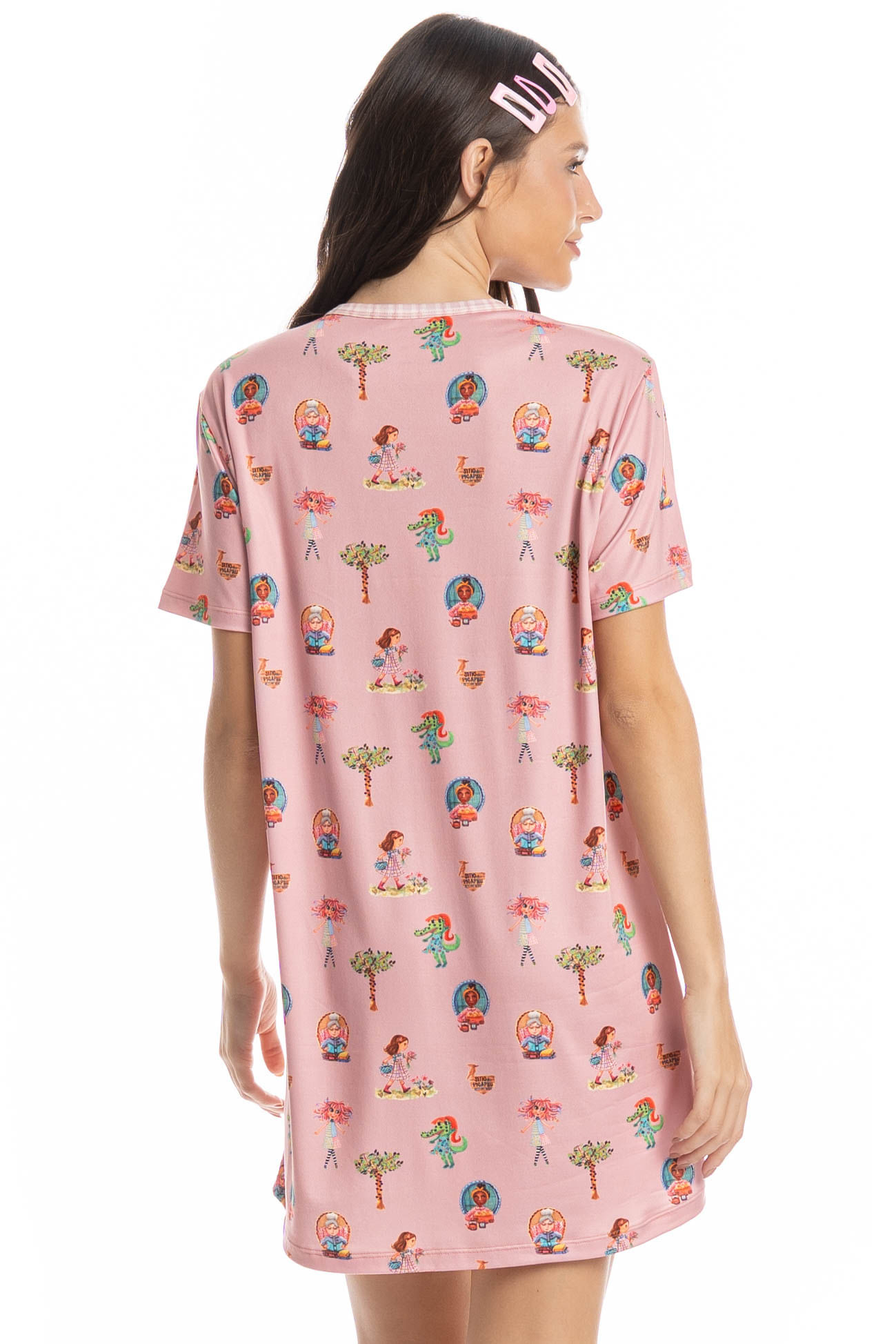 Camisão Curto Sítio Do Picapau Amarelo Rosa-3 - Imagem 2