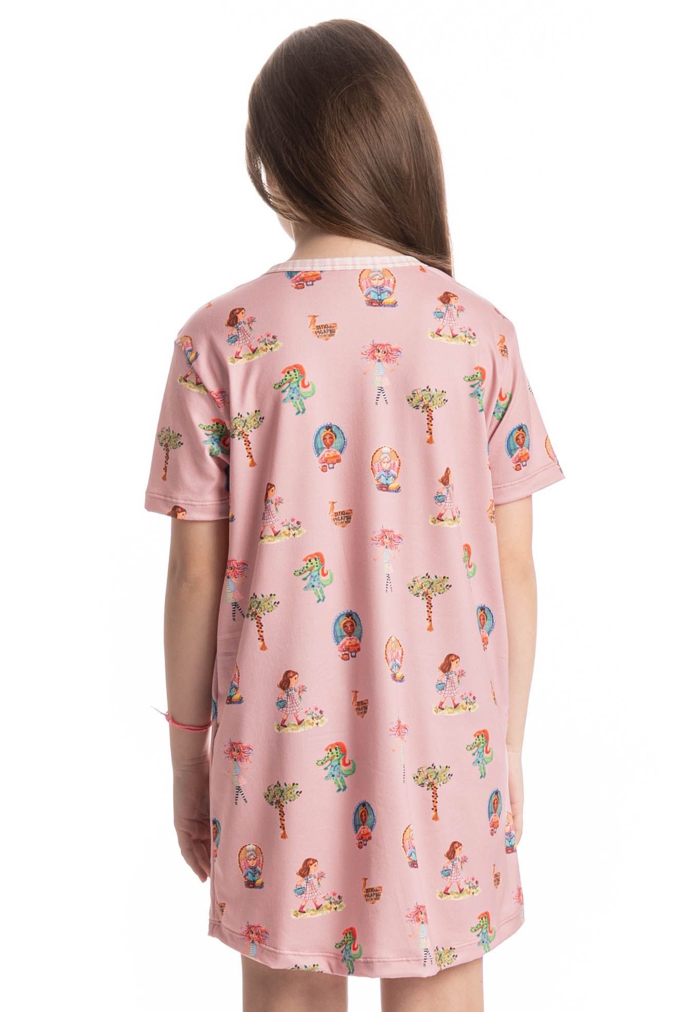 Camisão Infantil Sítio Do Picapau Amarelo Rosa-3 - Imagem 2