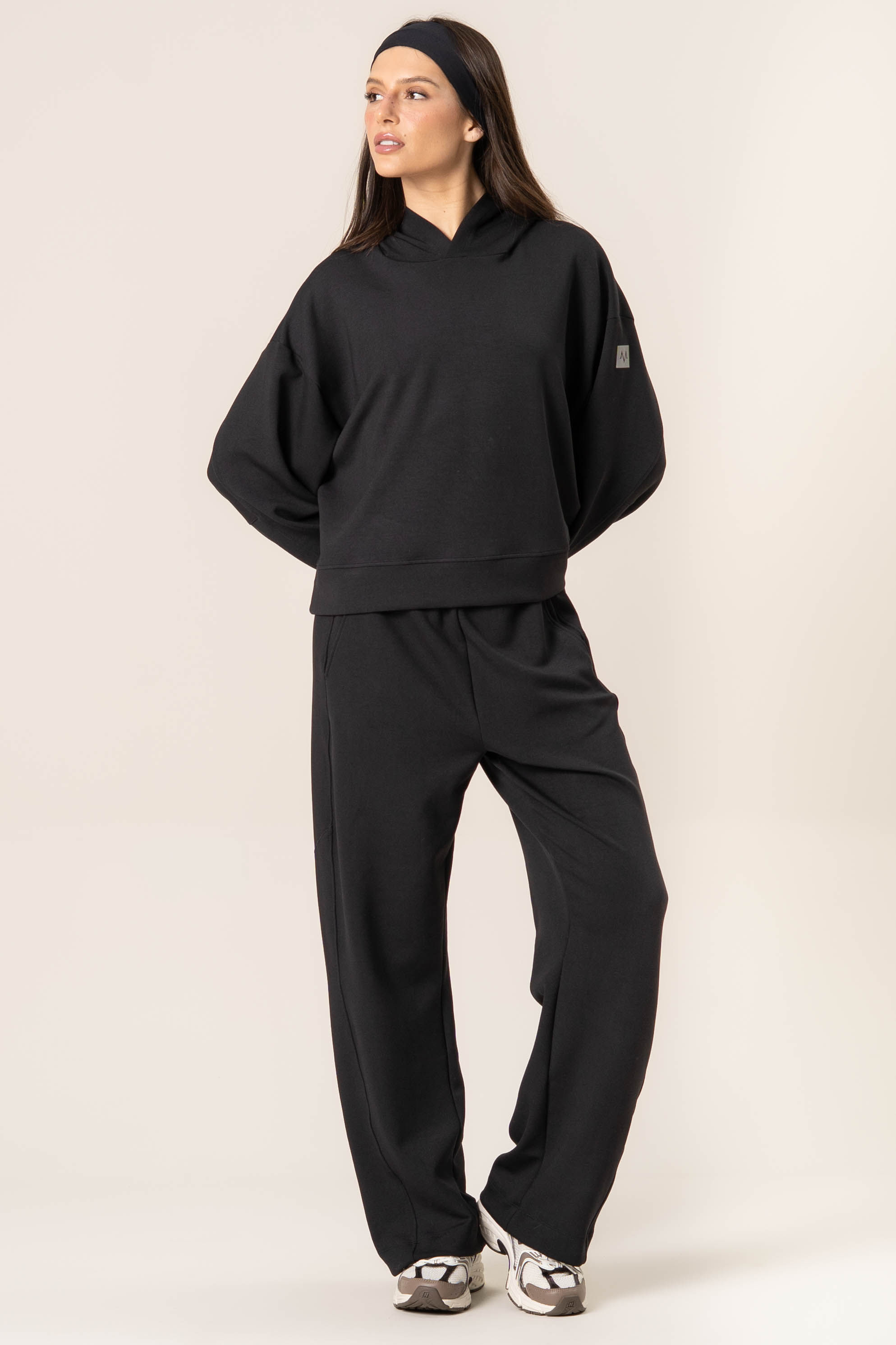 Calça Com Bolso Reta Iconic Preto - Imagem 1