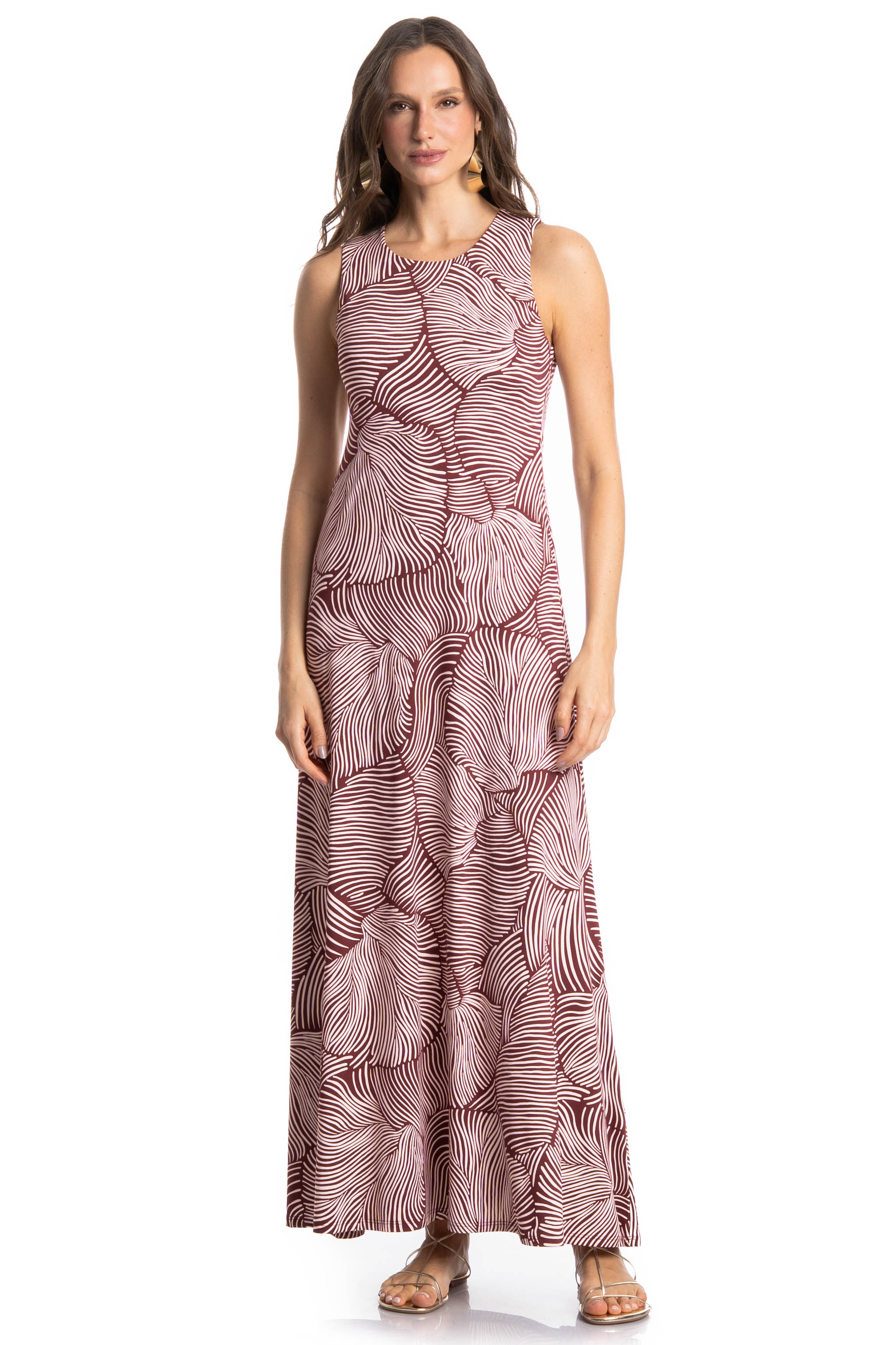 Vestido Regata Merlot Vinho - Imagem 1