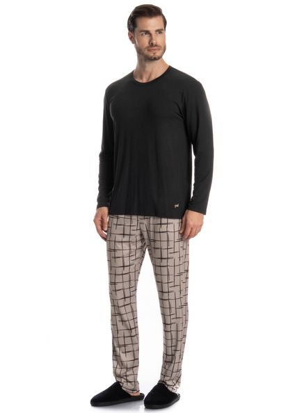 Pijama Longo Felipe Preto - Imagem 1