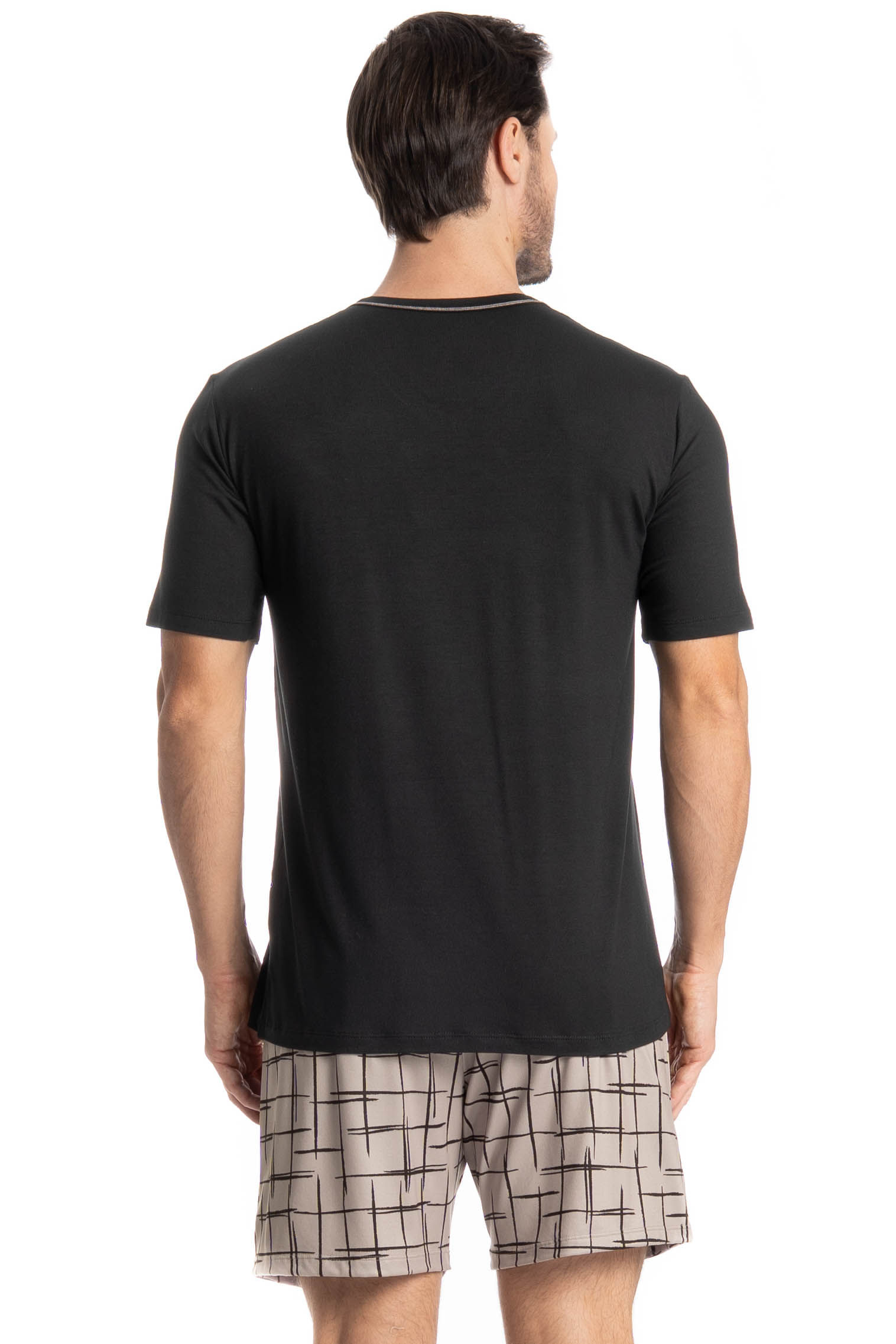 Pijama Masculino Curto Felipe Preto - Imagem 2