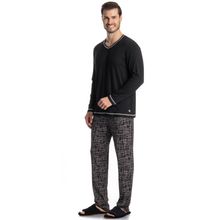 Pijama Masculino Longo Arthur Preto - Imagem 1