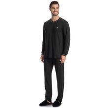 Pijama Masculino Longo Carlos Preto - Imagem 1
