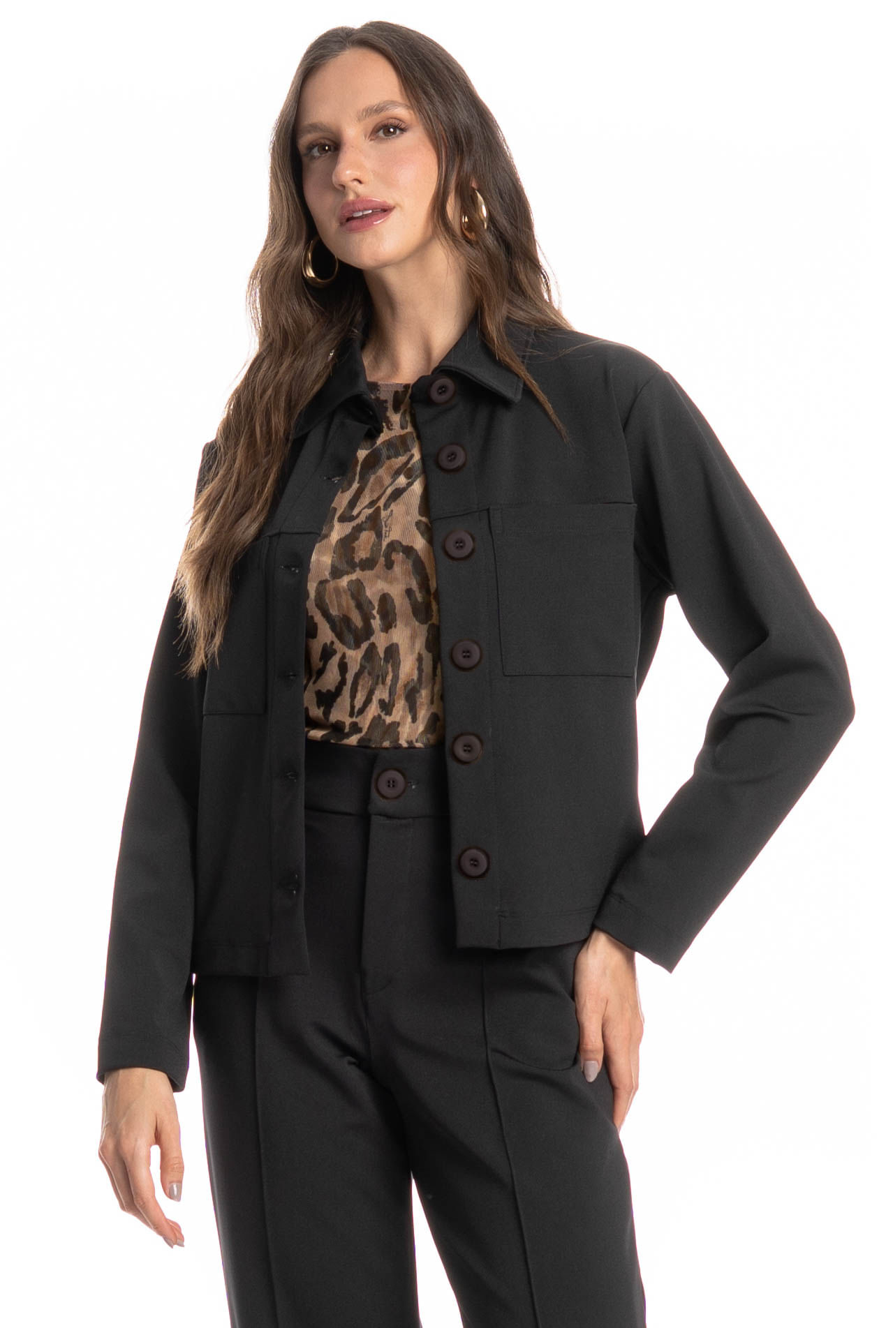 Camisa Feminina Daniela Preto - Imagem 1