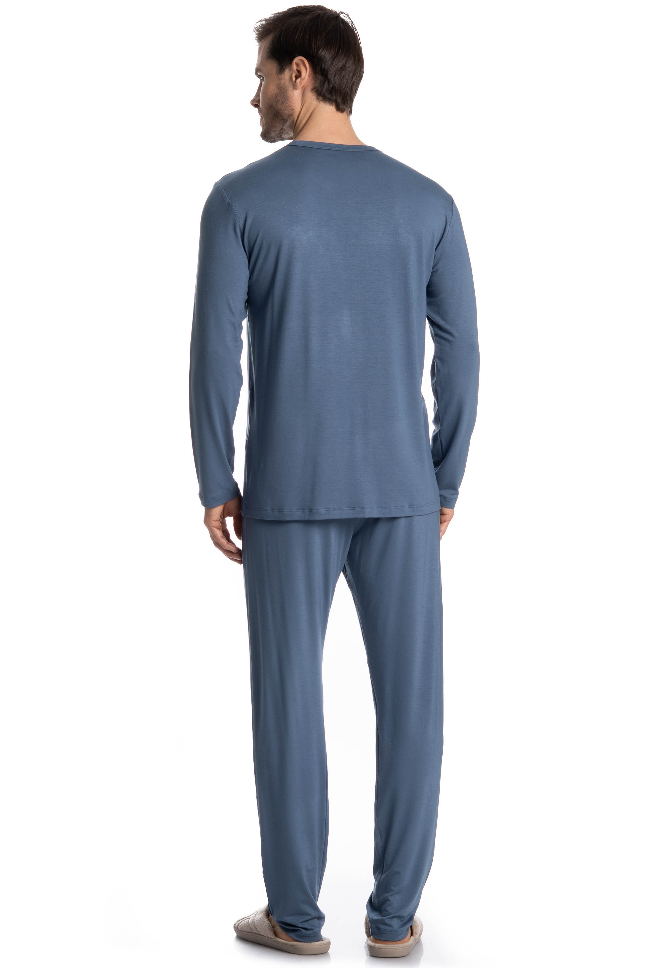 Pijama Masculino Longo Francisco Azul-2 - Imagem 2