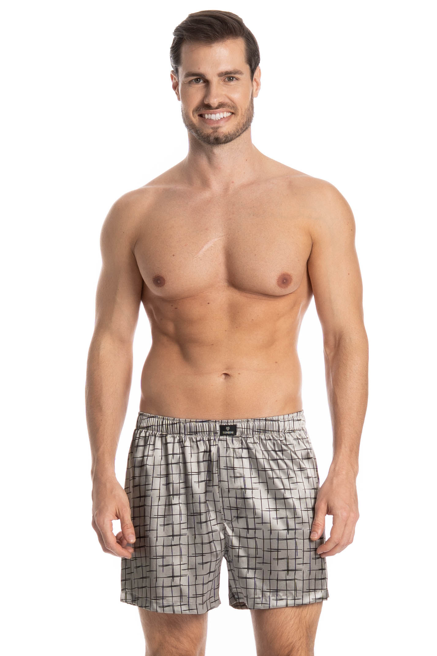 Boxer Masculina Enzo Bege - Imagem 1