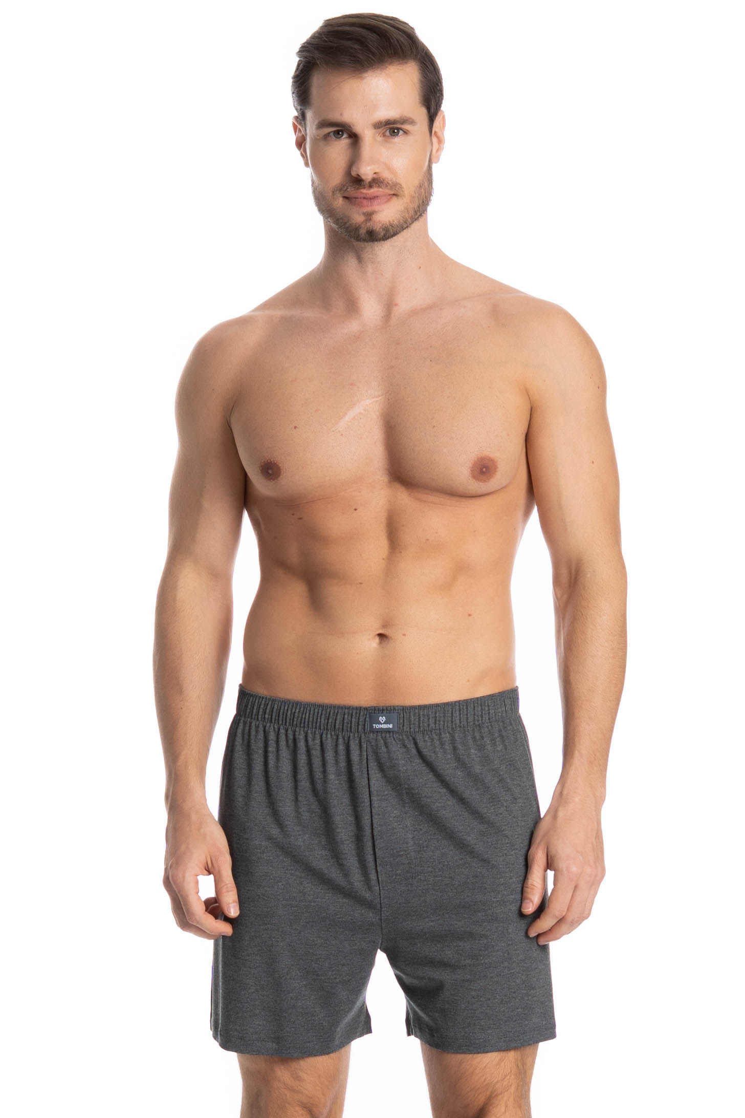Boxer Masculina Visco Tombini Cinza - Imagem 1