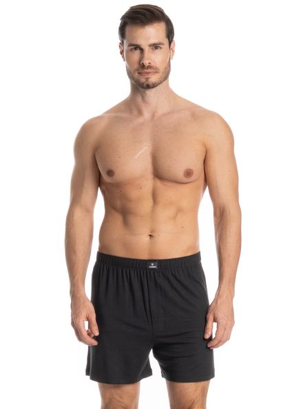 Boxer Masculina Visco Tombini Preto - Imagem 1