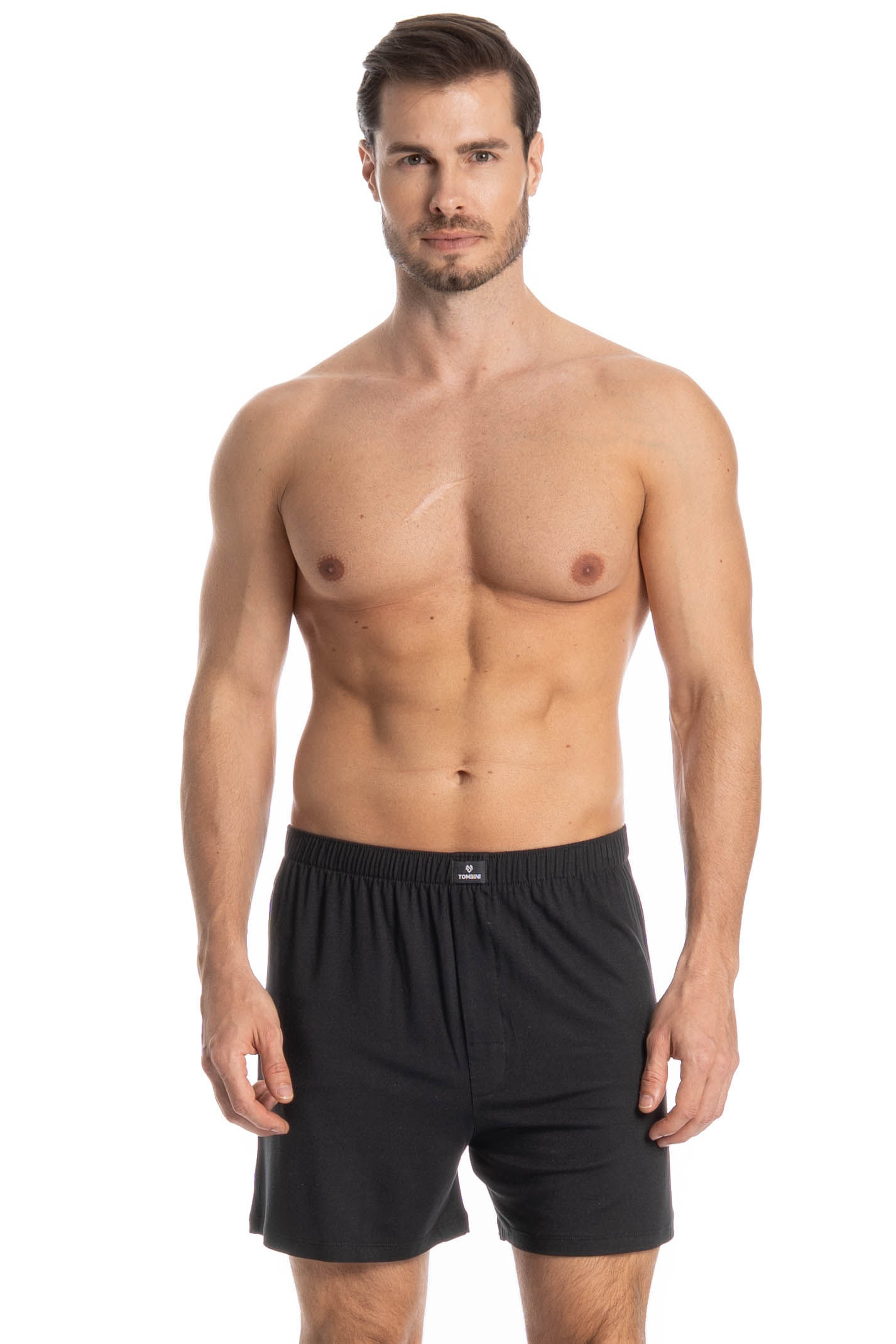 Boxer Masculina Visco Tombini Preto - Imagem 1