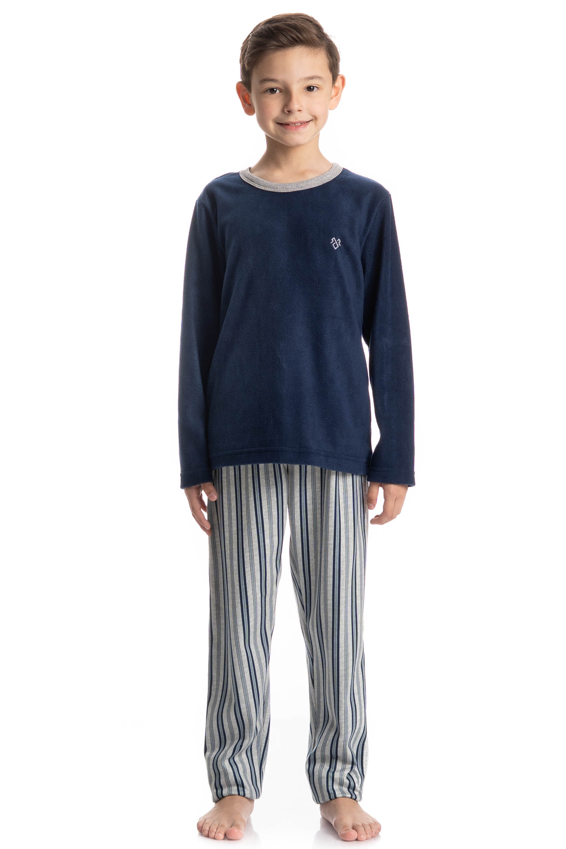Pijama Infantil Masculino Liam Azul-marinho - Imagem 1