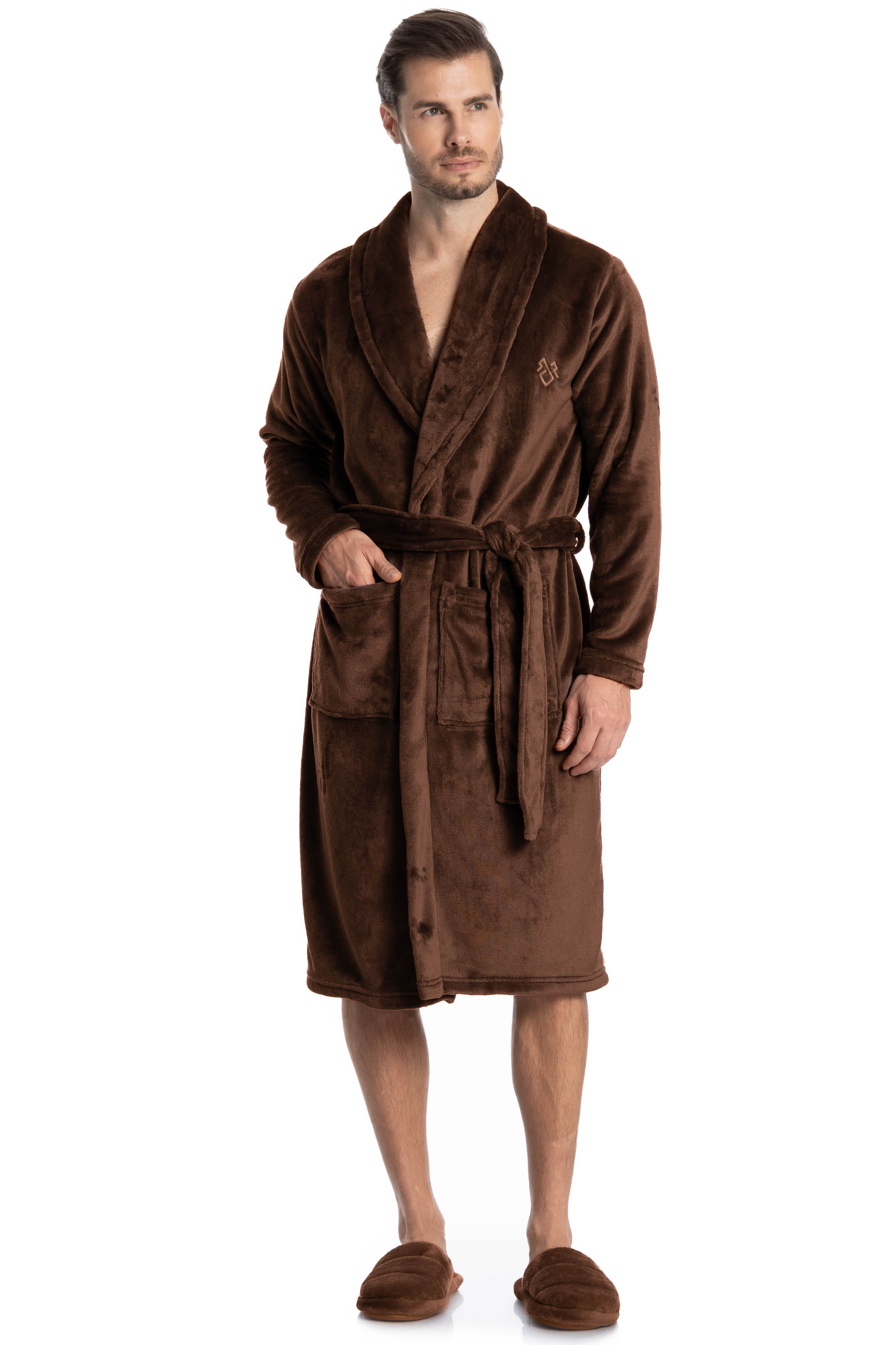 Robe Masculino Longo Léo Marrom - Imagem 1