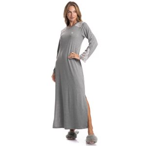 Camisão Feminino Longo Manga Longa Erica