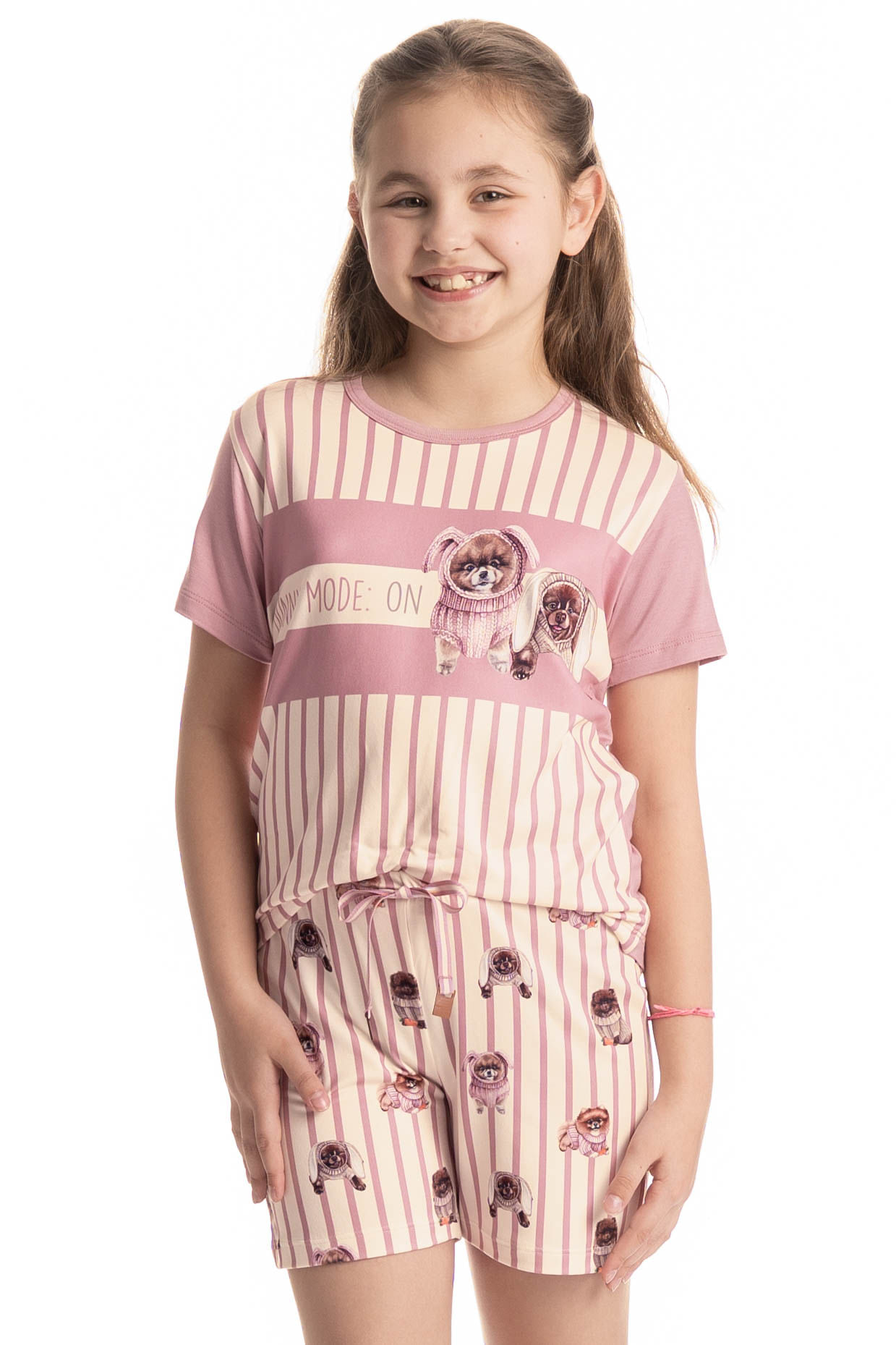 Pijama Infantil Curto Lyla Bunny Branco - Imagem 1