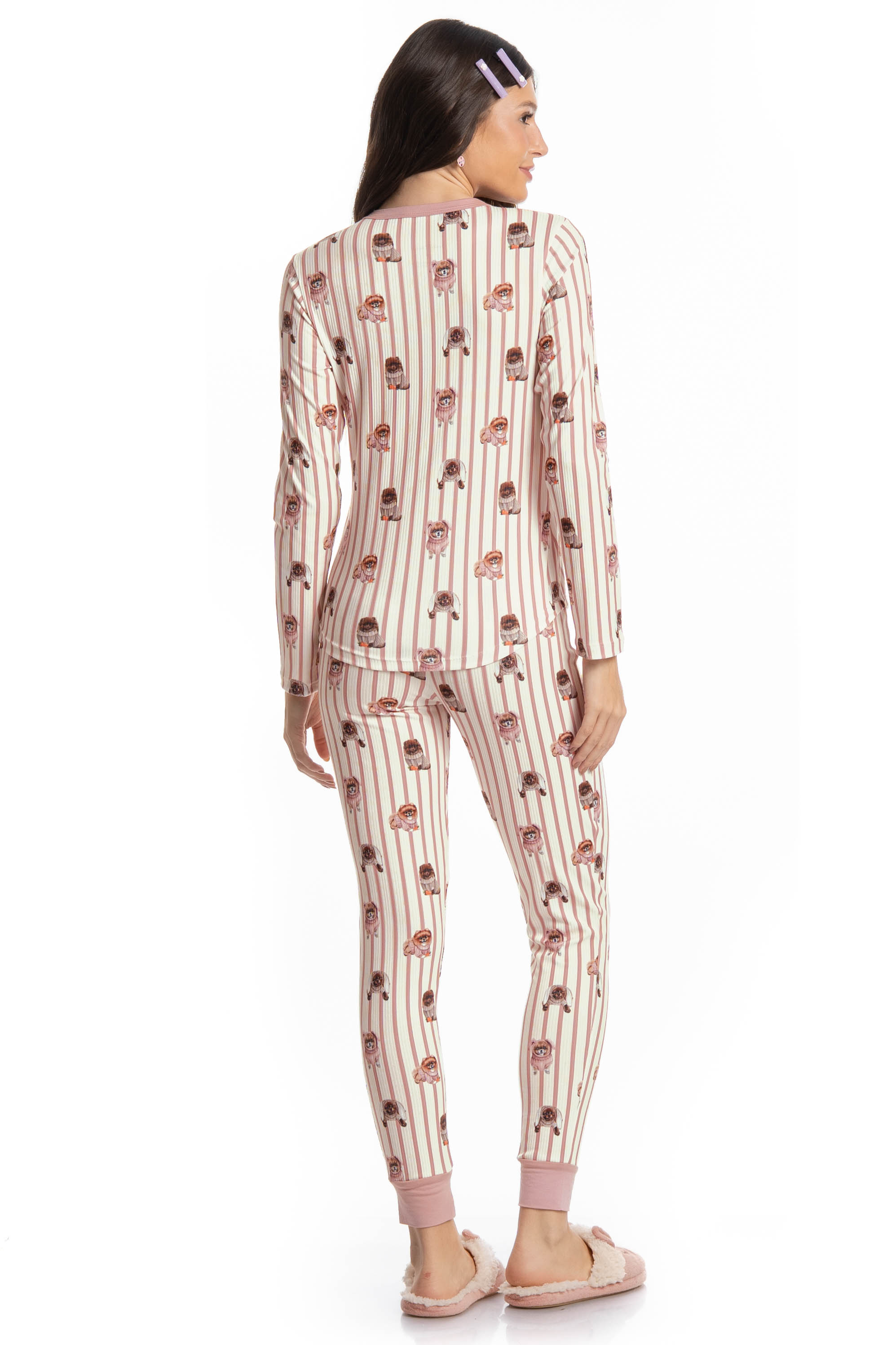 Pijama Feminino Slim Lyla Bunny Branco - Imagem 2