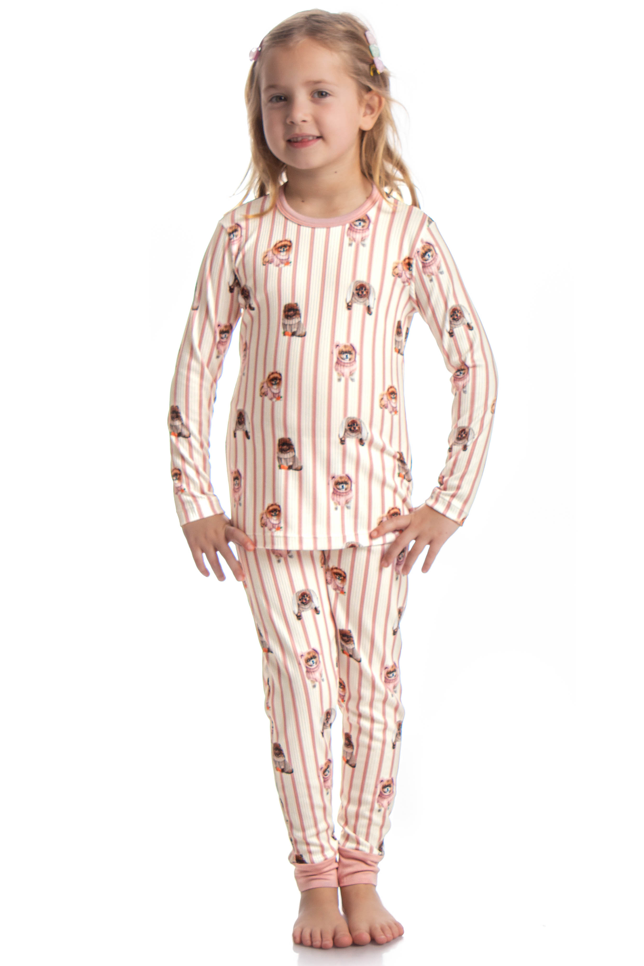 Pijama Infantil Feminino Slim Lyla Bunny Branco - Imagem 1