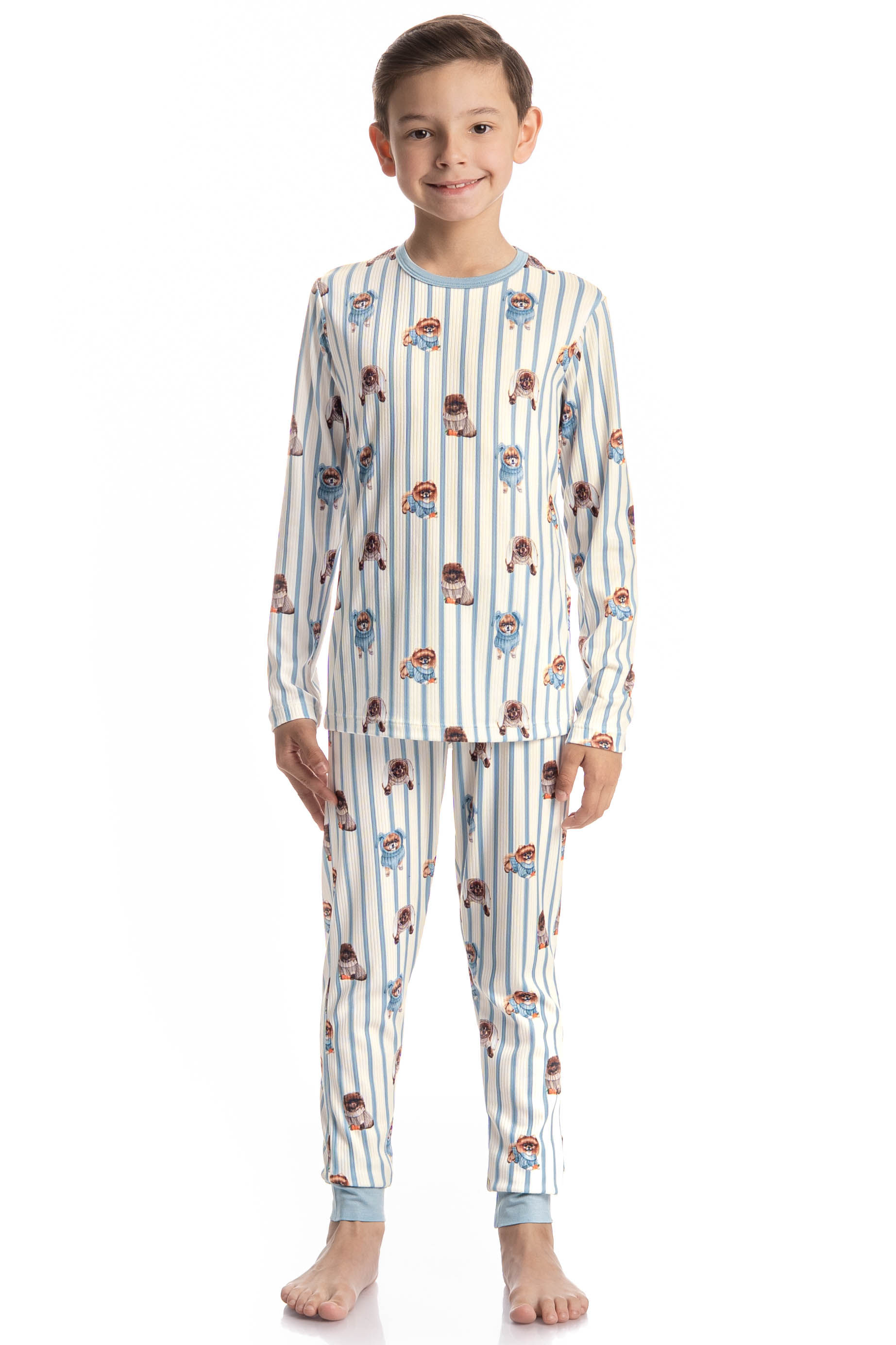 Pijama Infantil Masculino Slim Lyla Bunny Branco - Imagem 1