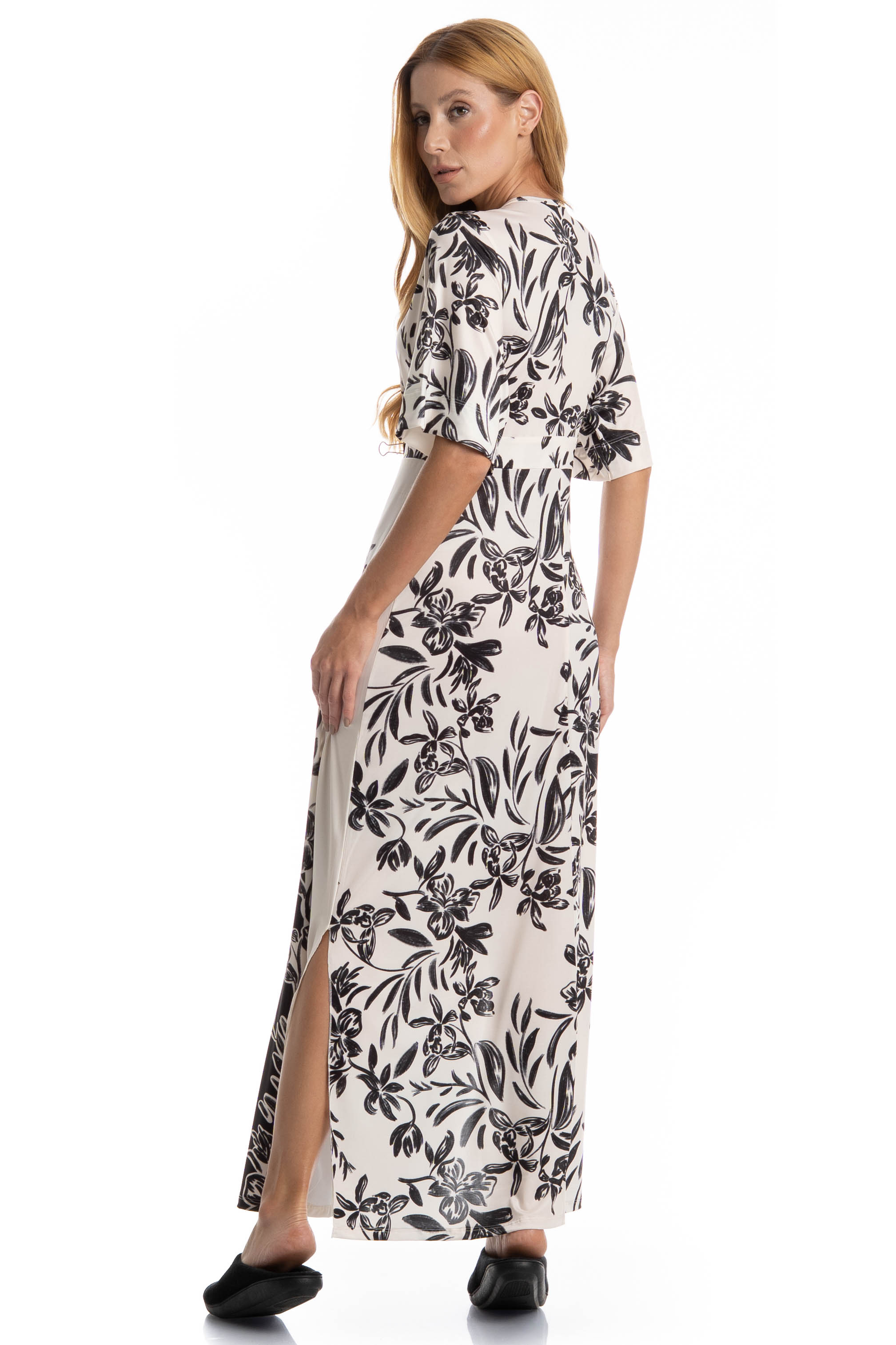 Kaftan Feminino Longo Mariana Preto - Imagem 2