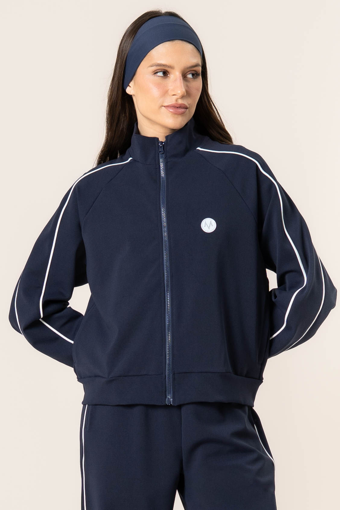 Jaqueta Com Bolsos Tess Vivame Azul-marinho - Imagem 1