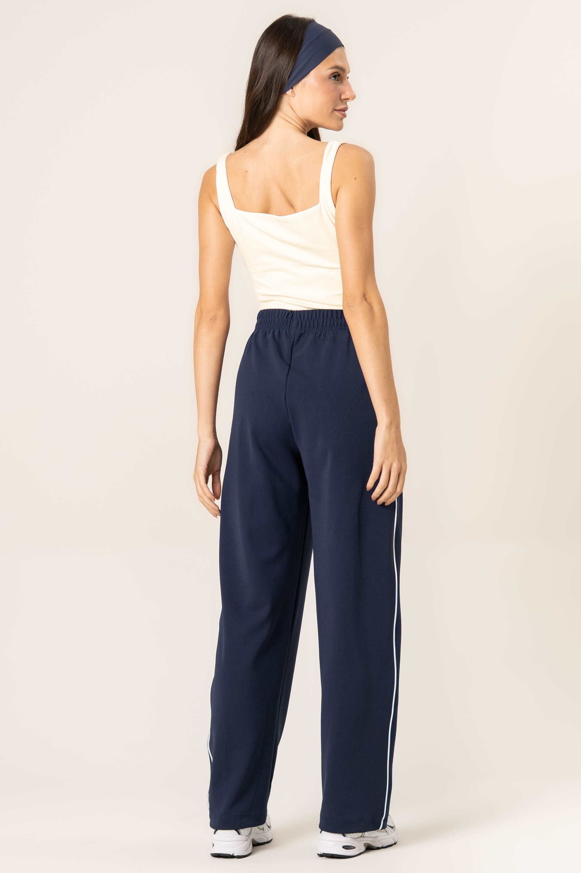 Calça Reta Com Bolsos Tess Vivame Azul-marinho - Imagem 2