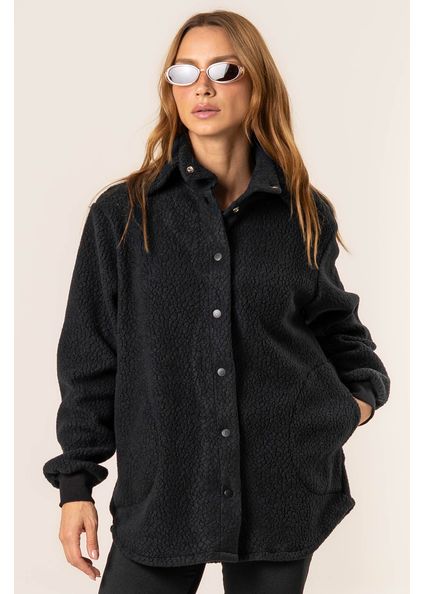 Camisa Com Gola Alta Sherpa Vivame Preto - Imagem 1