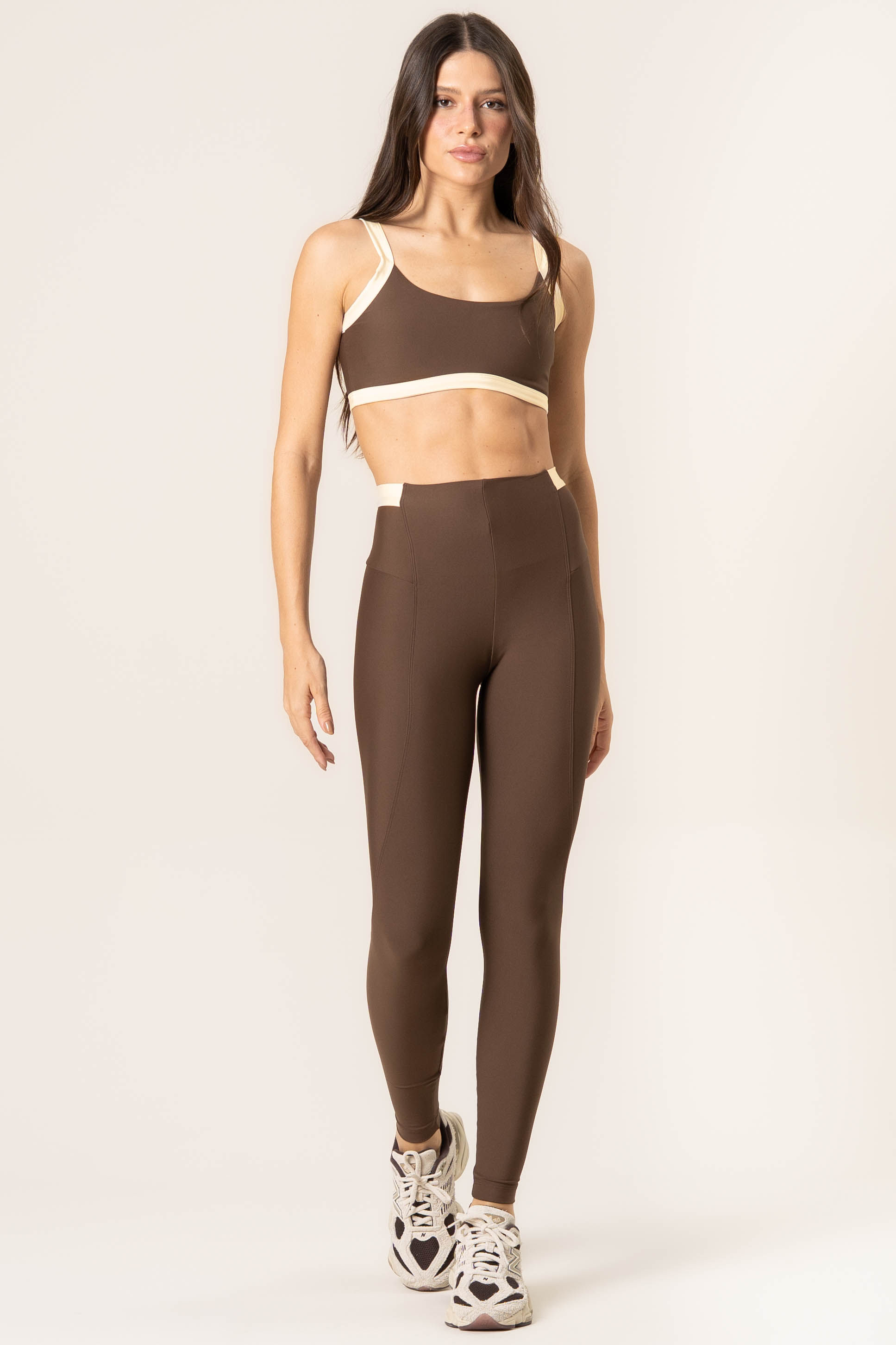 Calça Legging Invisible Shape Move Vivame Marrom - Imagem 1