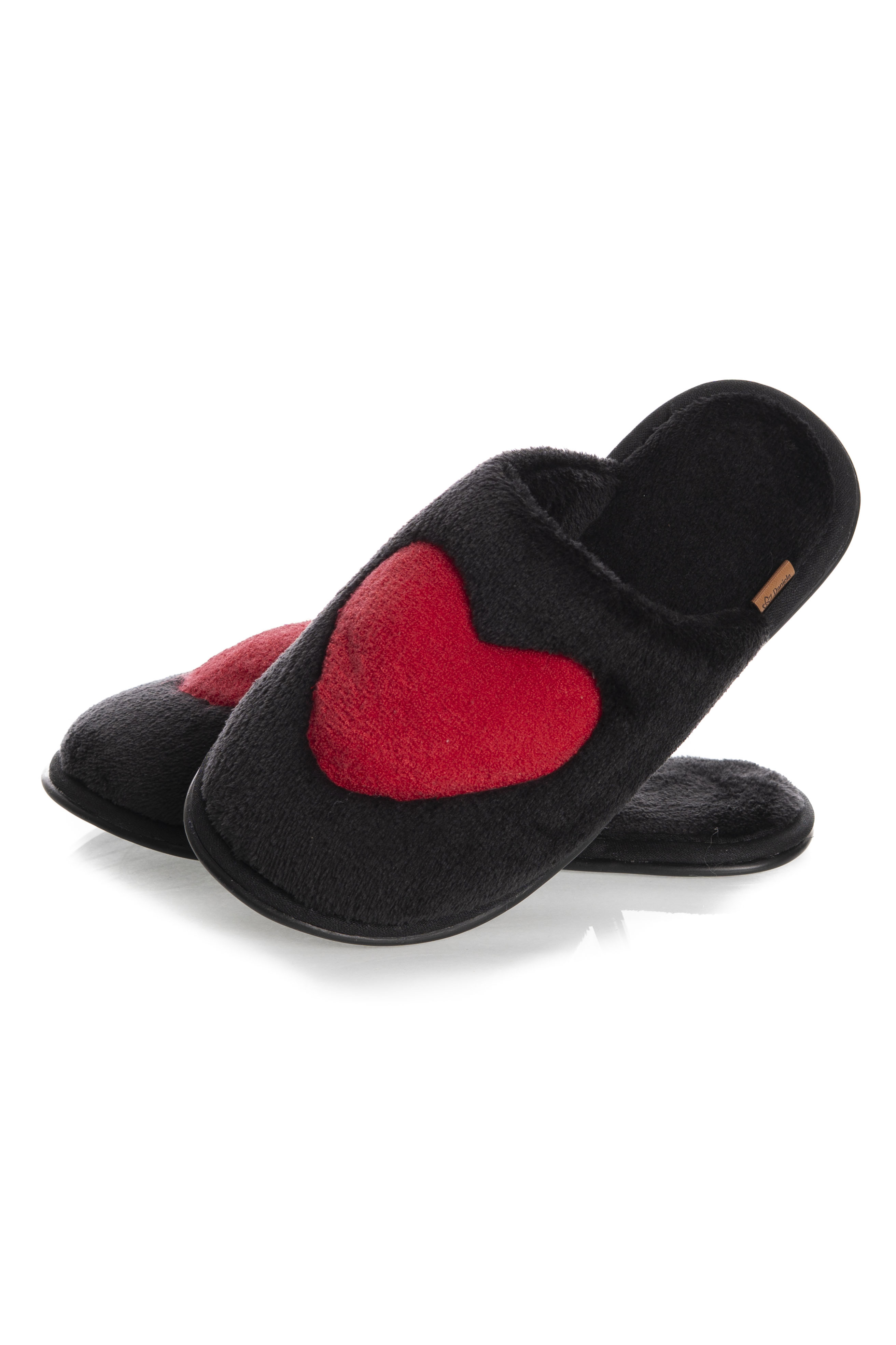 Chinelo Feminino Em Fleece Lovely Preto - Imagem 1