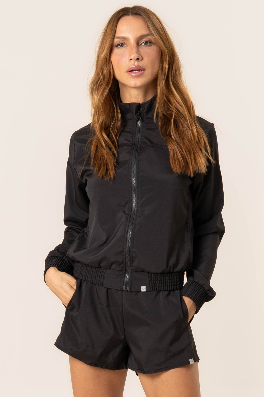 Shorts Duplo Com 2 Bolsos Race Vivame Preto - Imagem 1