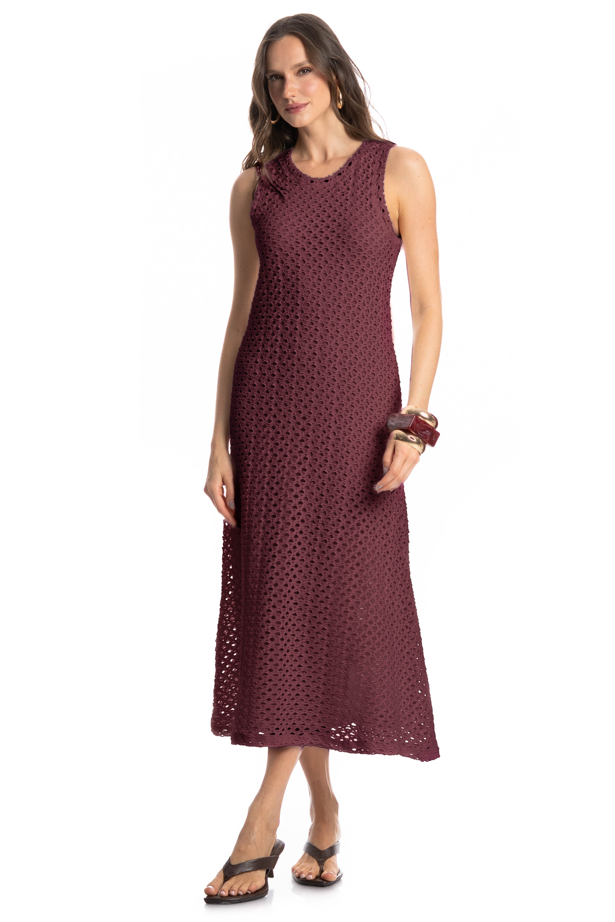 Vestido Regata Mangostim Vinho - Imagem 1