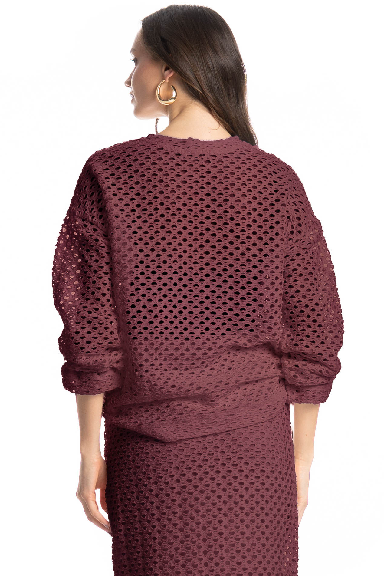 Blusa Com Manga Mangostim Vinho - Imagem 2