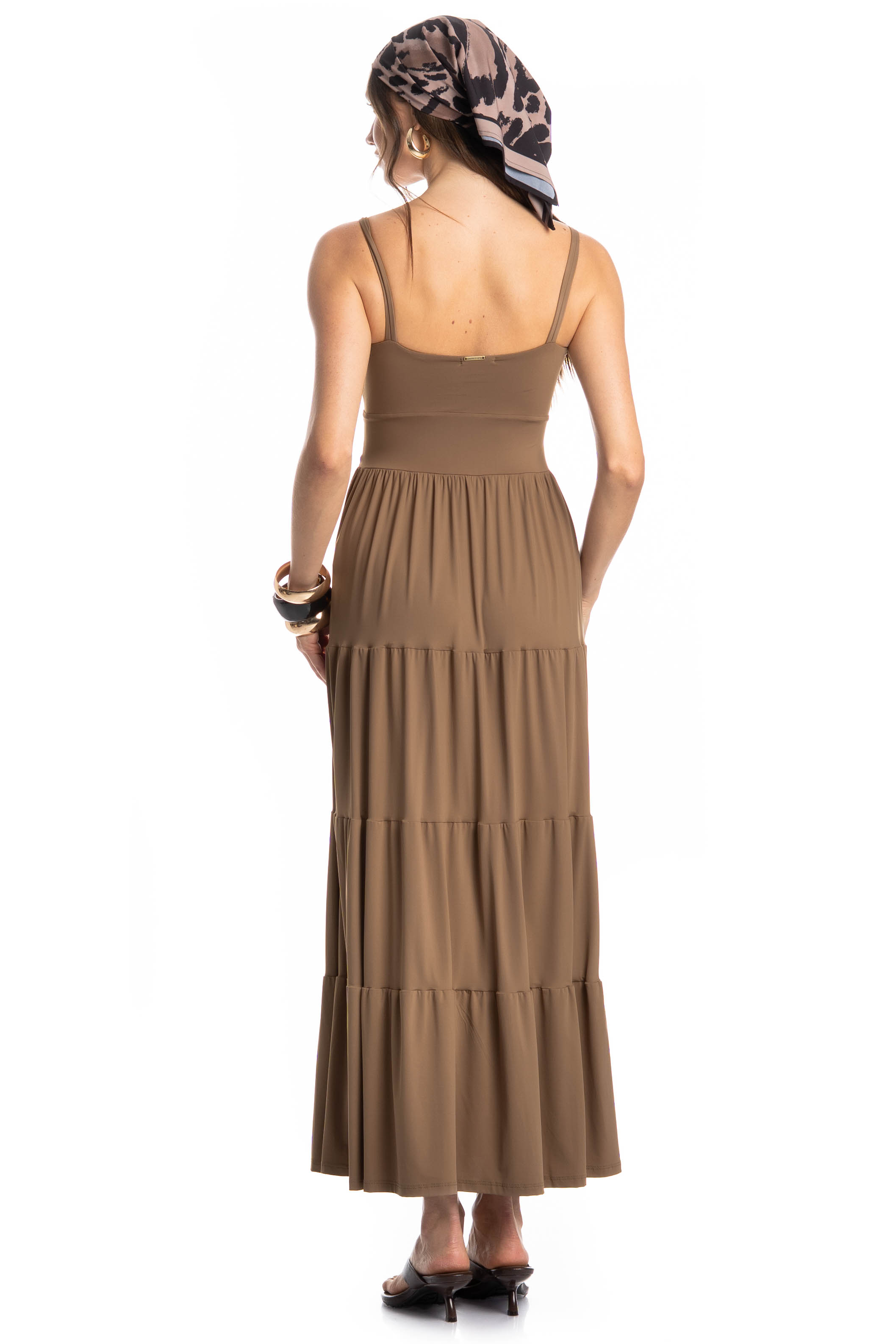 Vestido Longo Amêndoa Marrom - Imagem 2