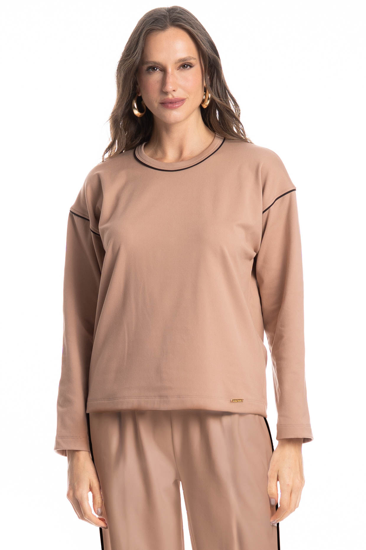 Blusa Manuela Marrom - Imagem 1