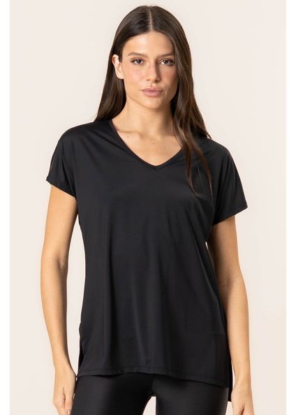 Camiseta Decote V Basic Pulse Vivame Preto - Imagem 1