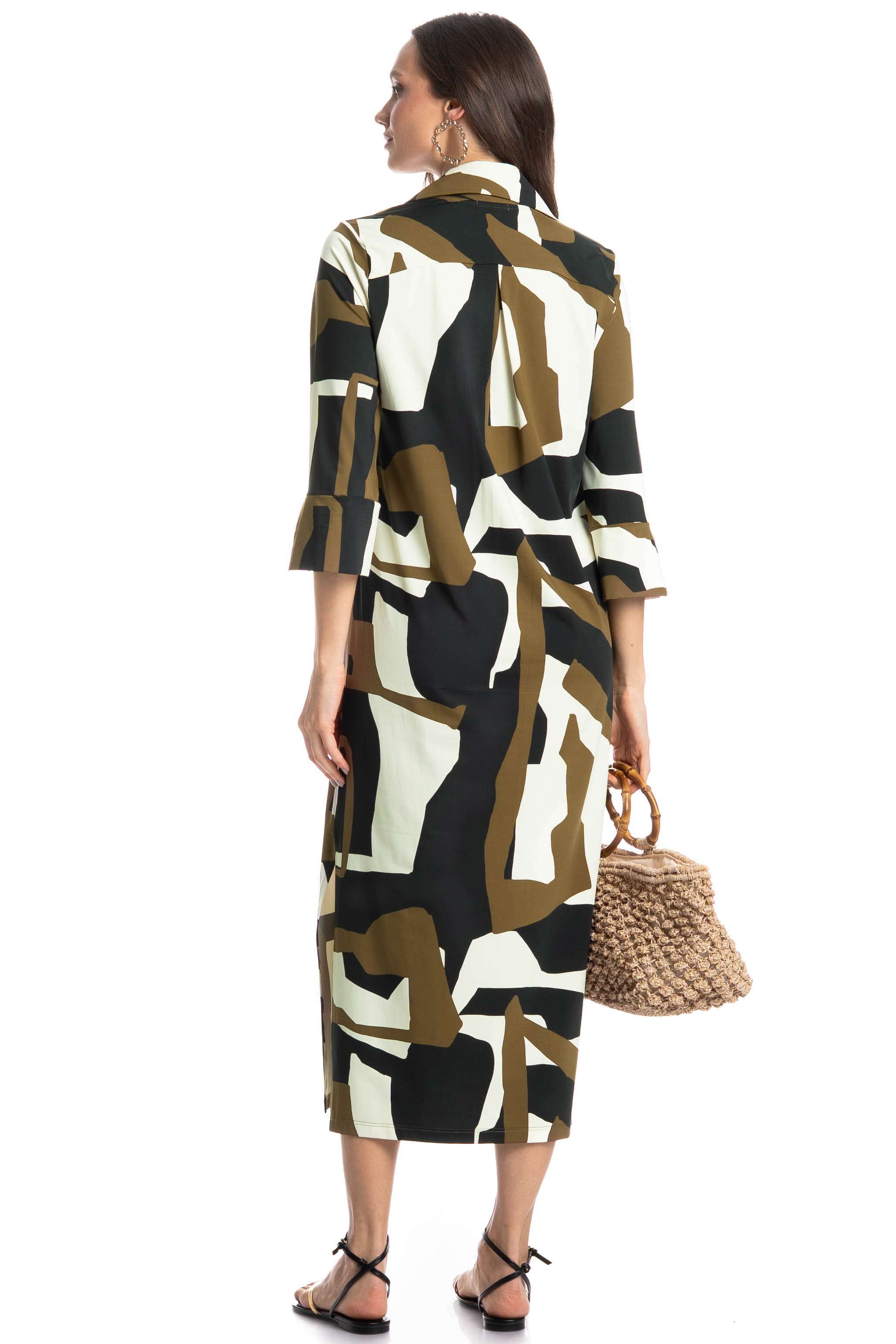 Chemise Midi Manga 7/8 Copenhagem Preto - Imagem 2