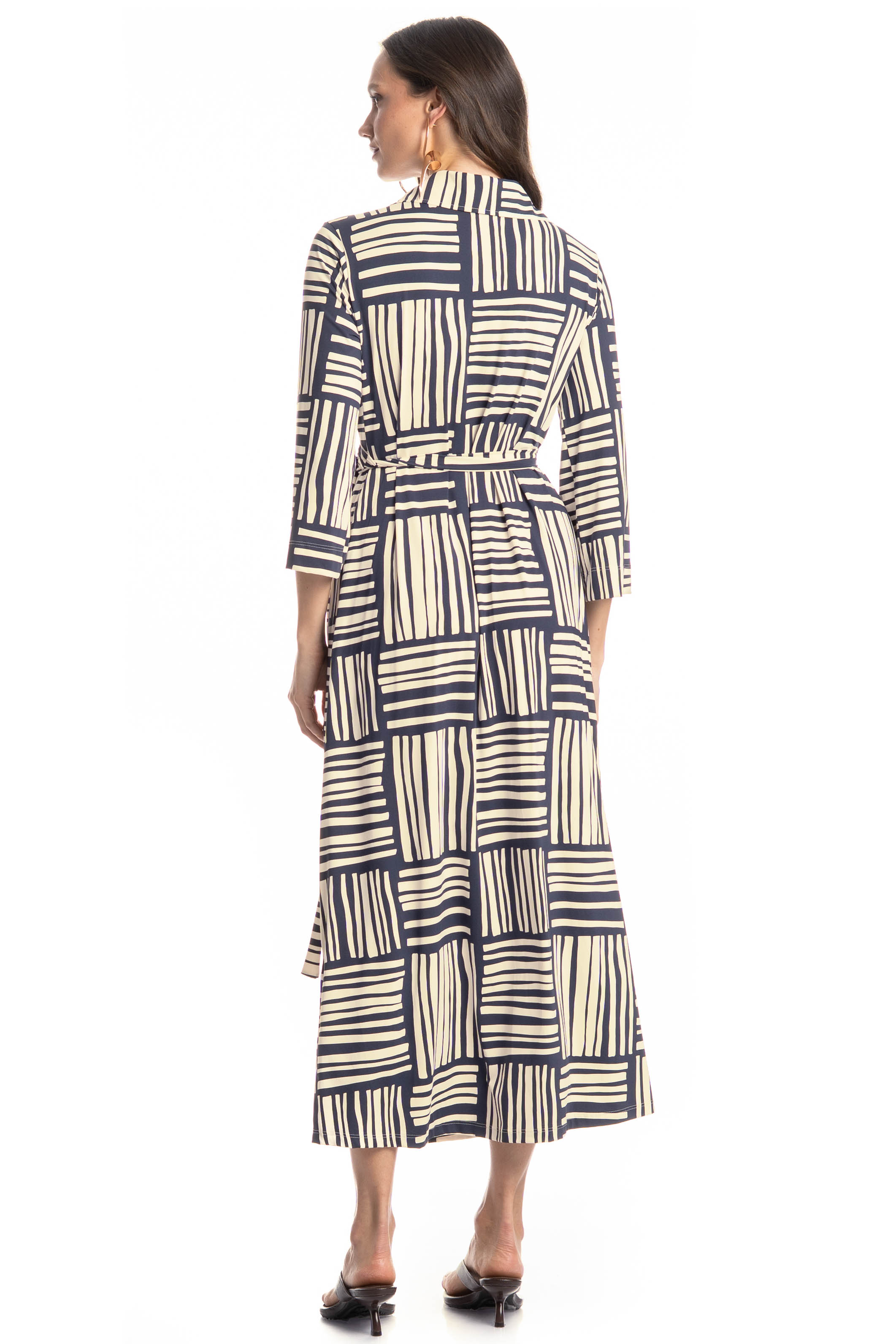 Vestido Com Amarre Montreal Azul-marinho - Imagem 2