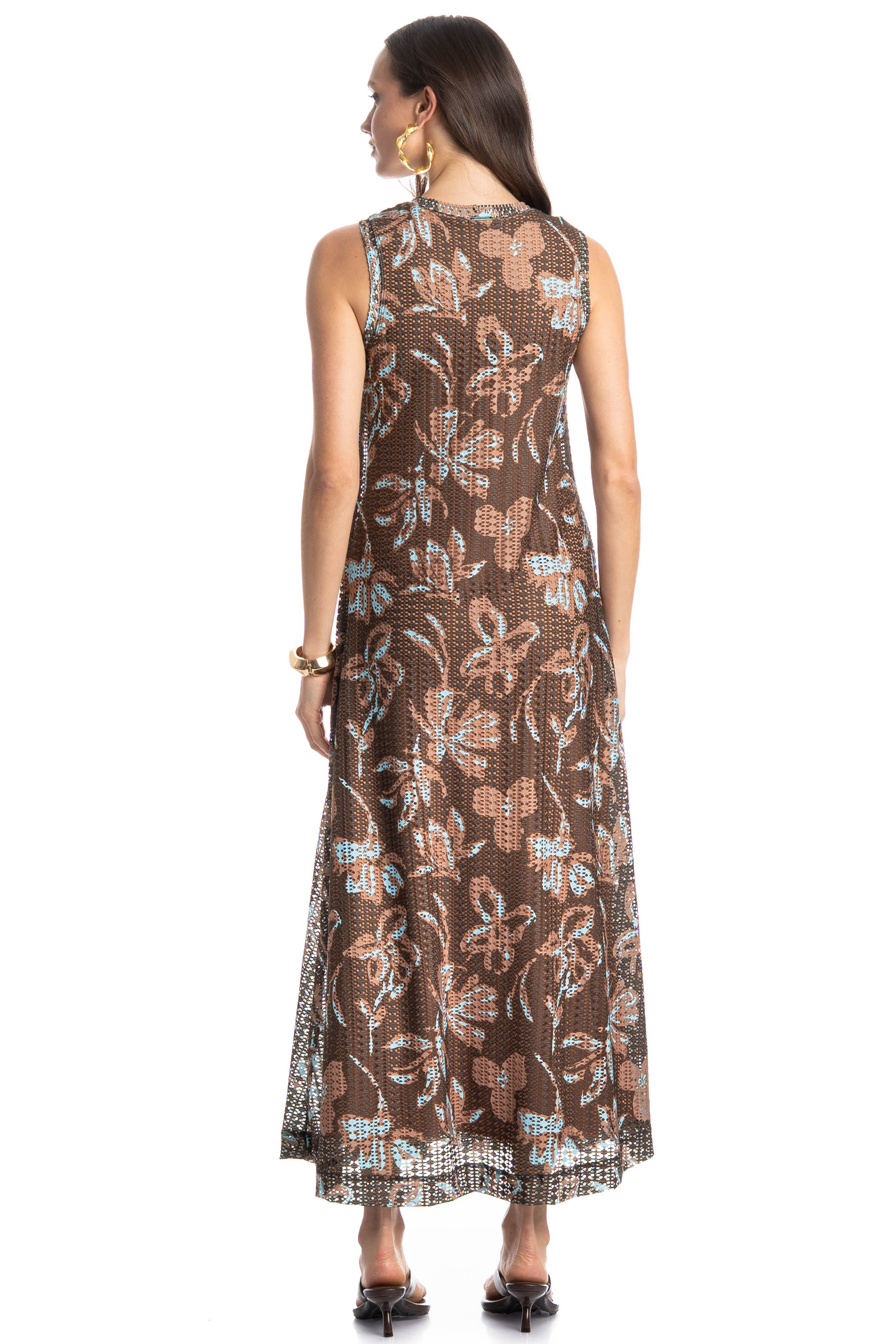 Vestido Regata Jardim Marrom - Imagem 2