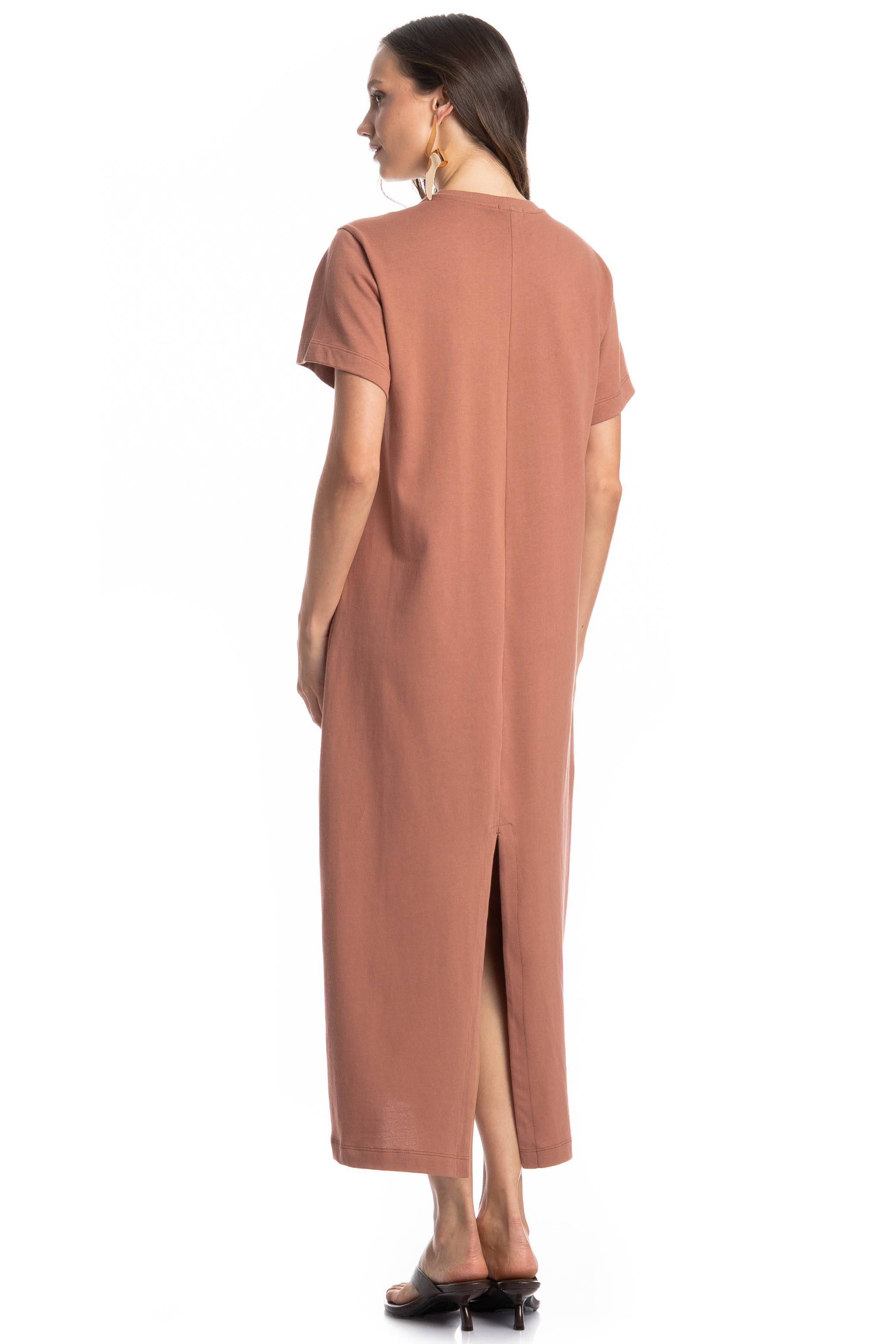 Vestido Com Manga Colinas Marrom - Imagem 2