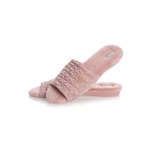 Chinelo Em Atoalhado Flor Aberto Rosa - Imagem 1