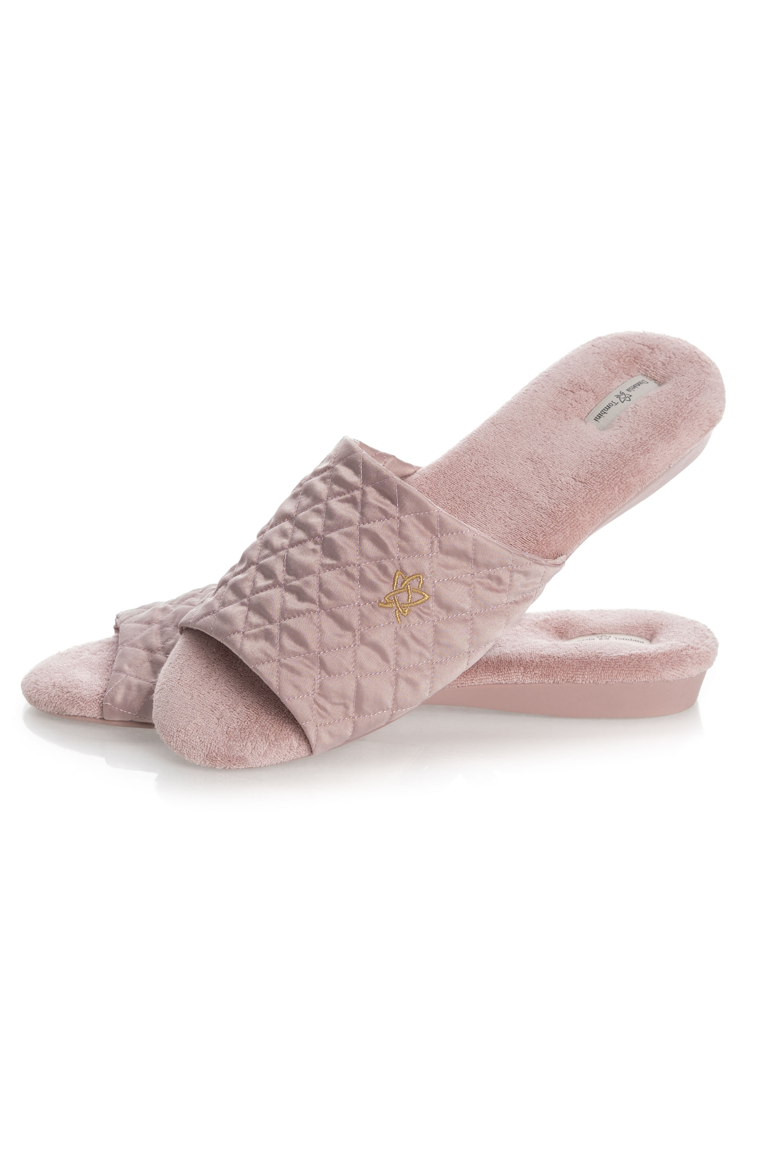 Chinelo Em Atoalhado Flor Aberto Rosa - Imagem 1