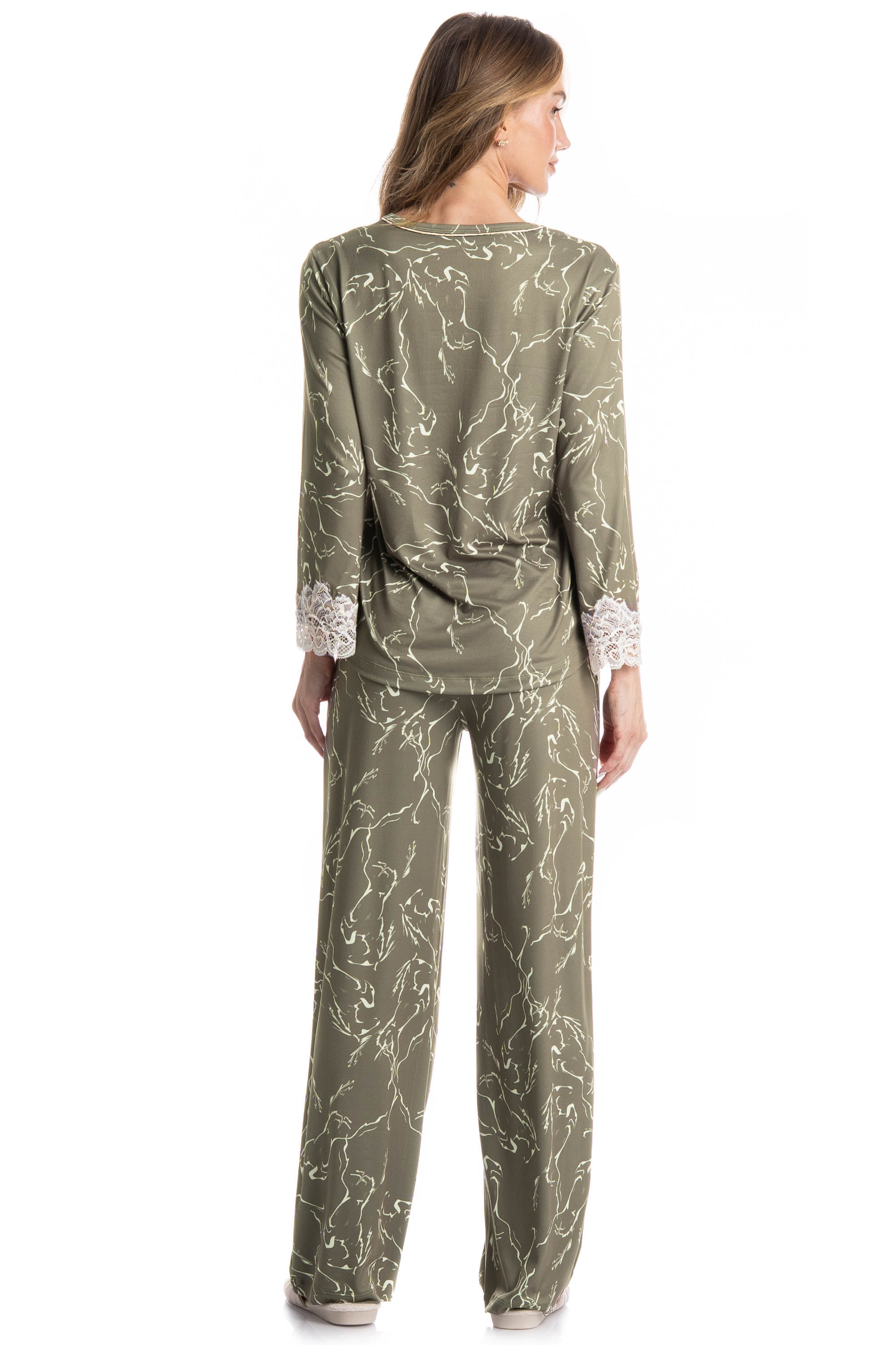 Pijama Feminino Longo Ártemis Verde - Imagem 2