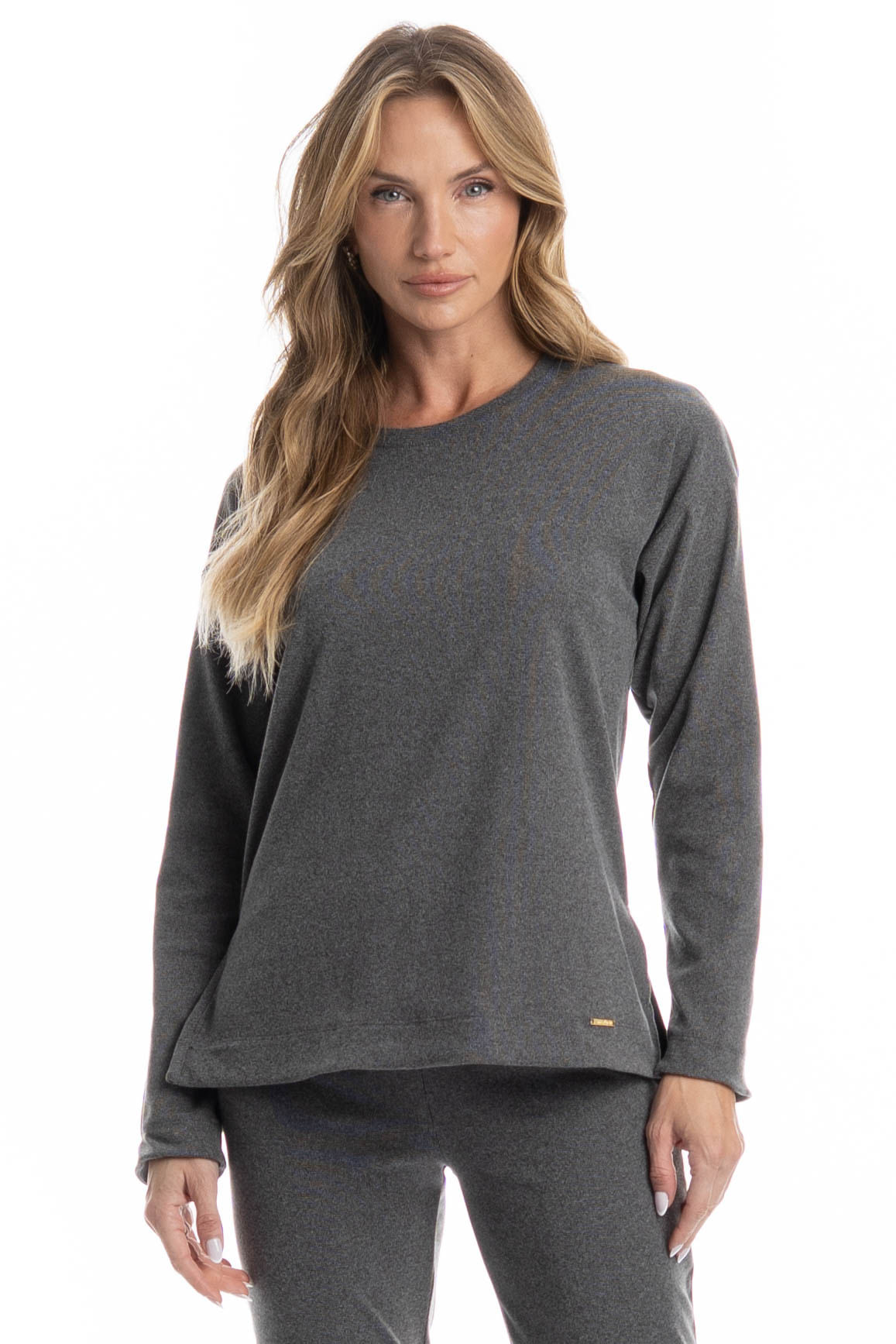 Blusa Luna Manga Longa Preto - Imagem 1