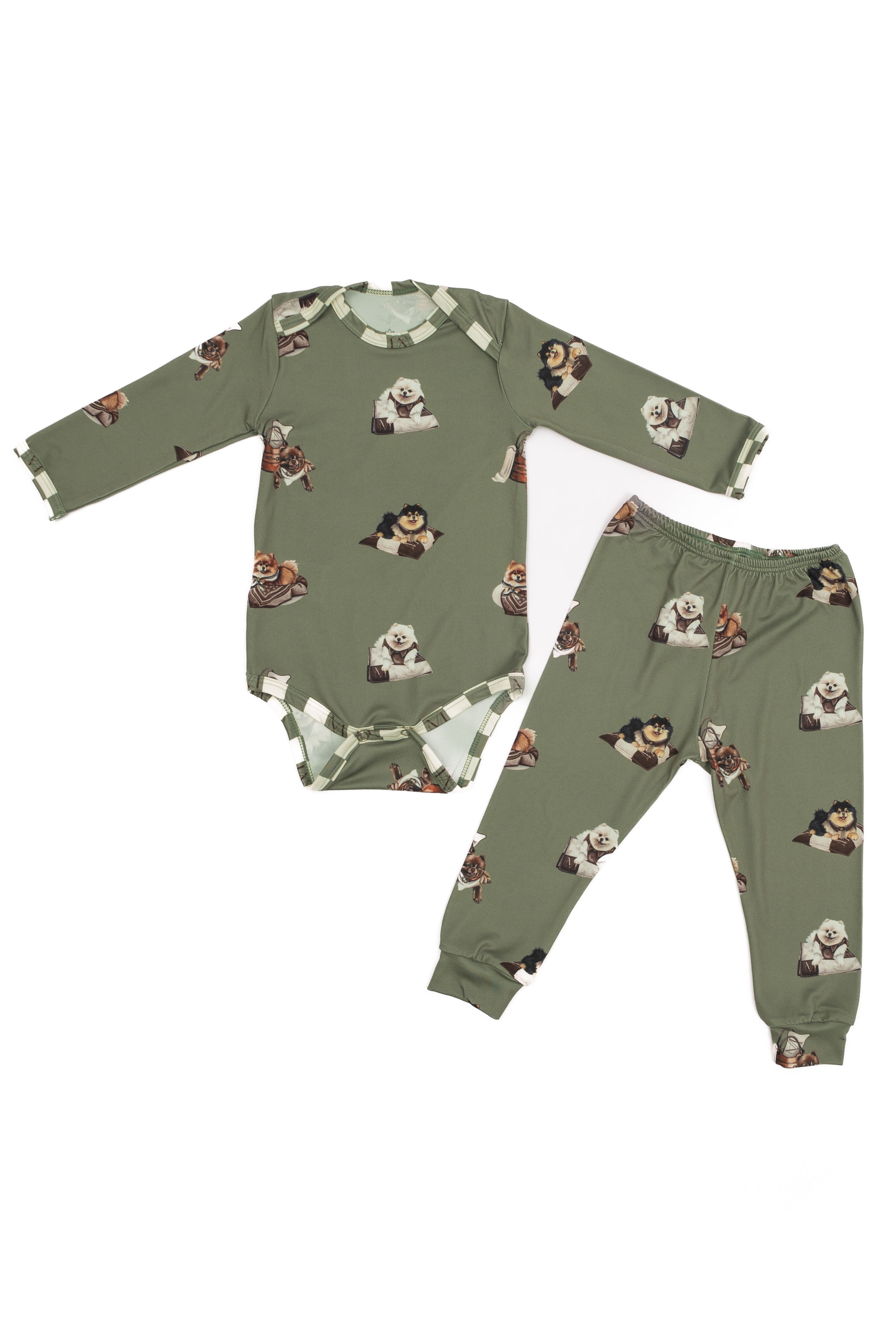 Conjunto Baby Country Moka Verde - Imagem 1