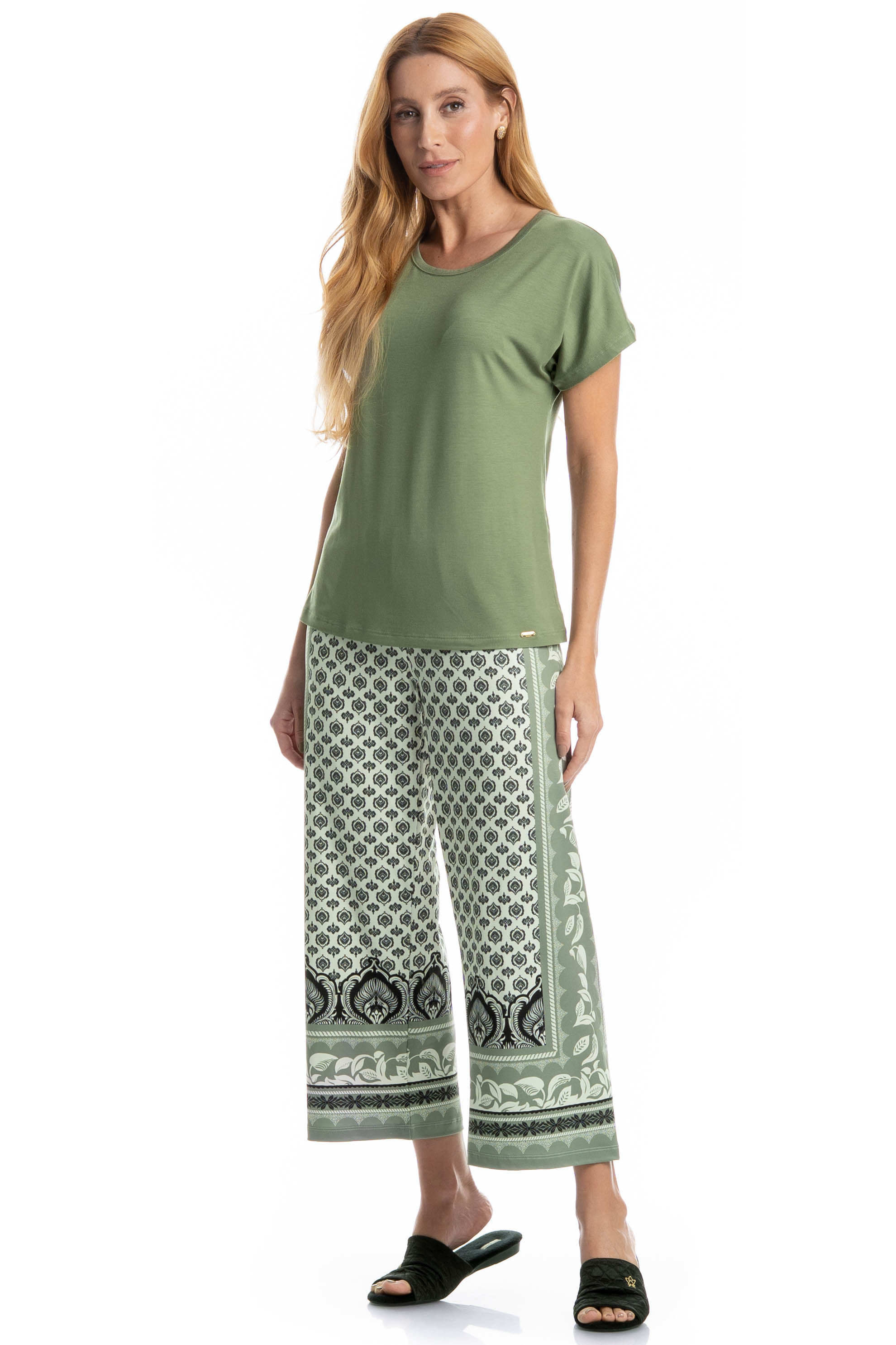 Pijama Constanza Capri Verde - Imagem 1