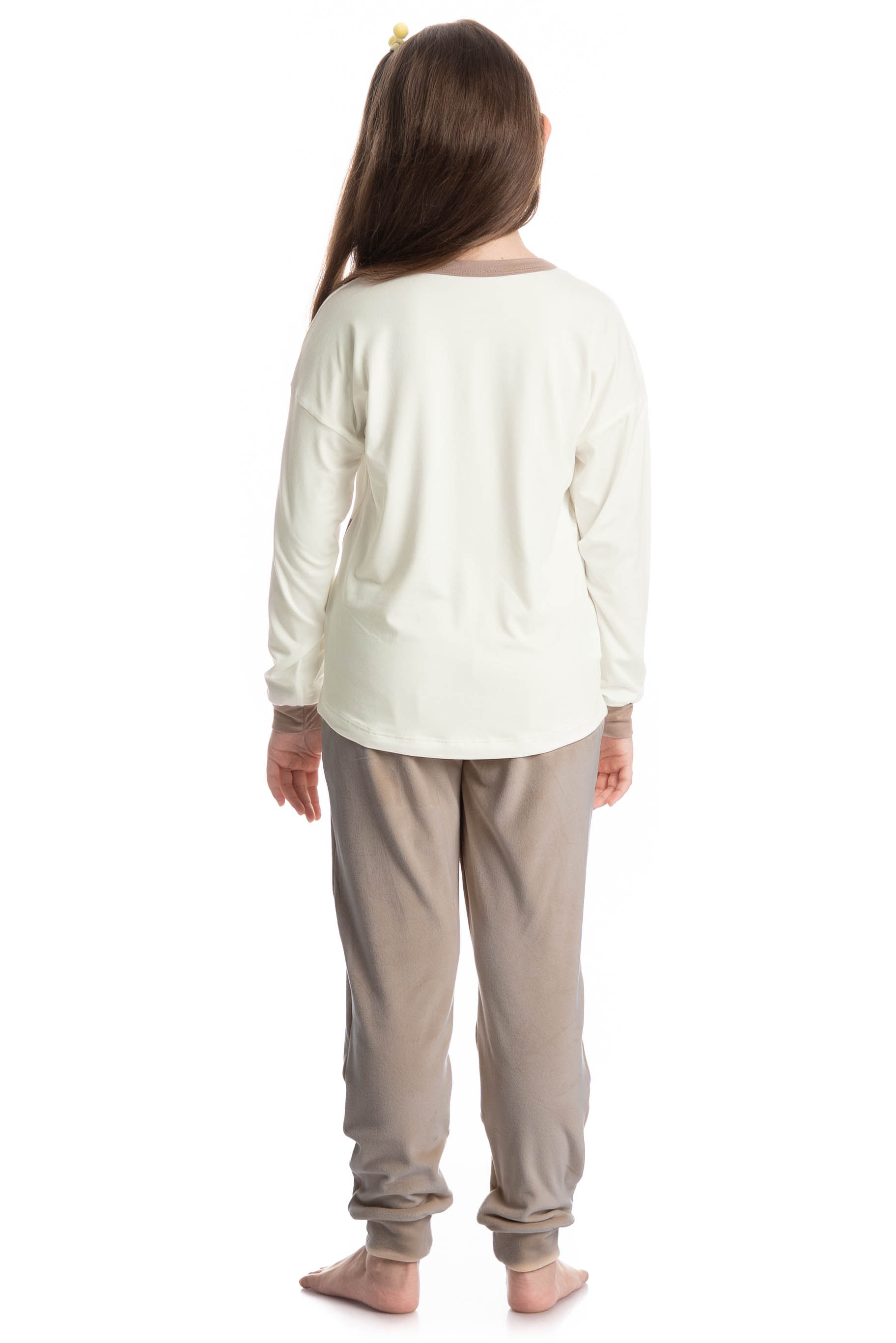 Pijama Longo Velvet Infantil Unissex Dogs Golf Bege - Imagem 2